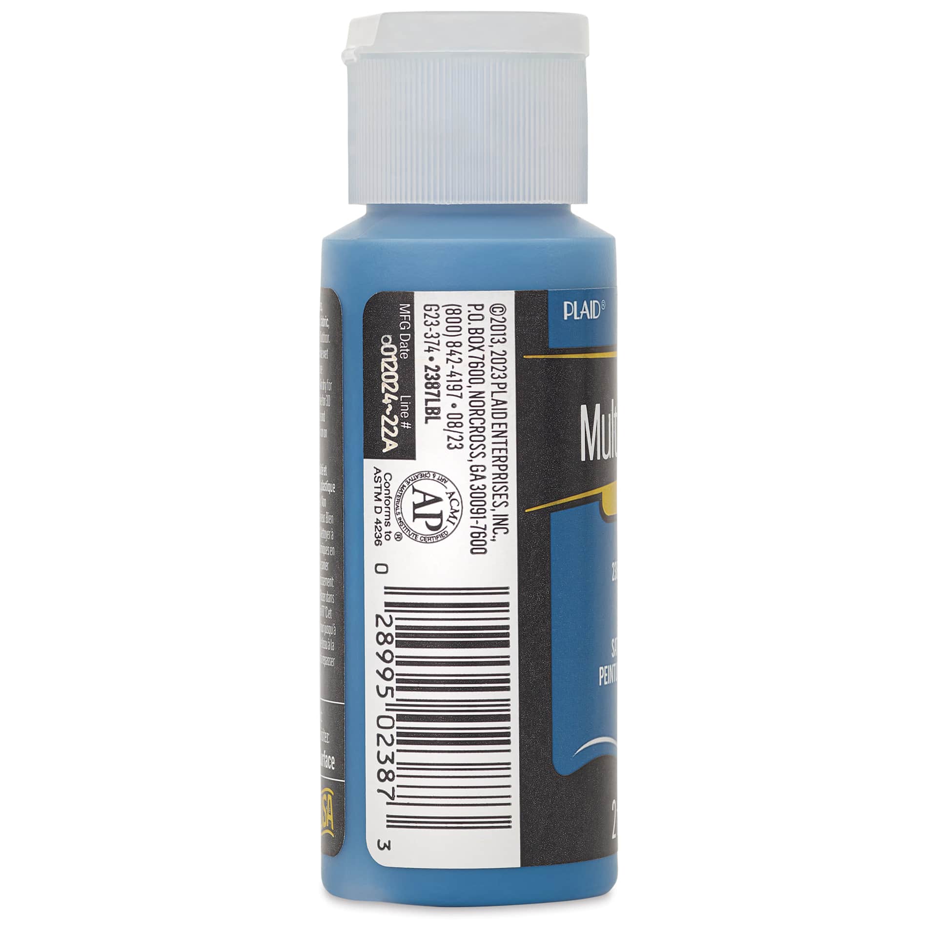 FolkArt Multi-Surface Acrylic Paint - Blue Peacock, 59 ml side
