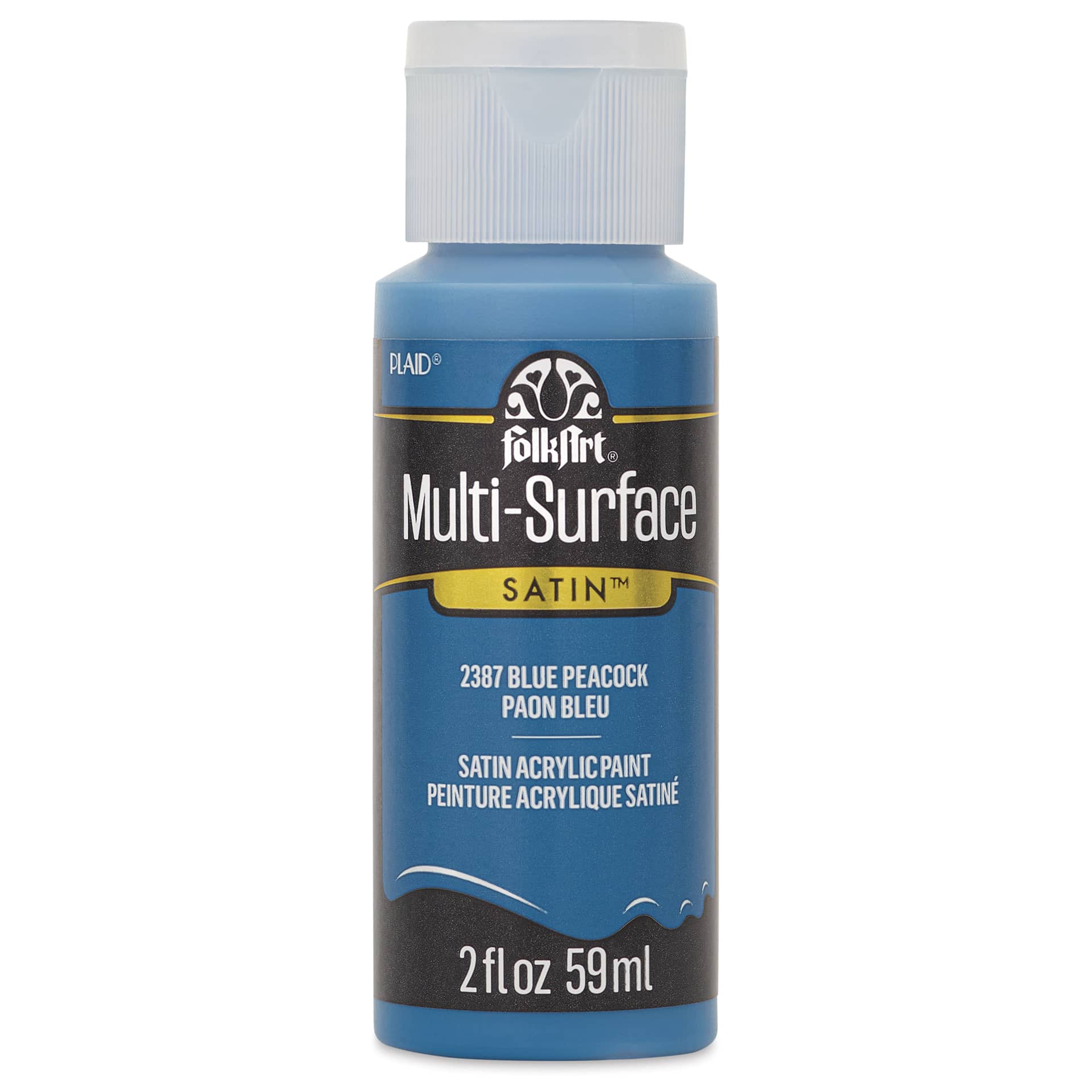FolkArt Multi-Surface Acrylic Paint - Blue Peacock, 59 ml