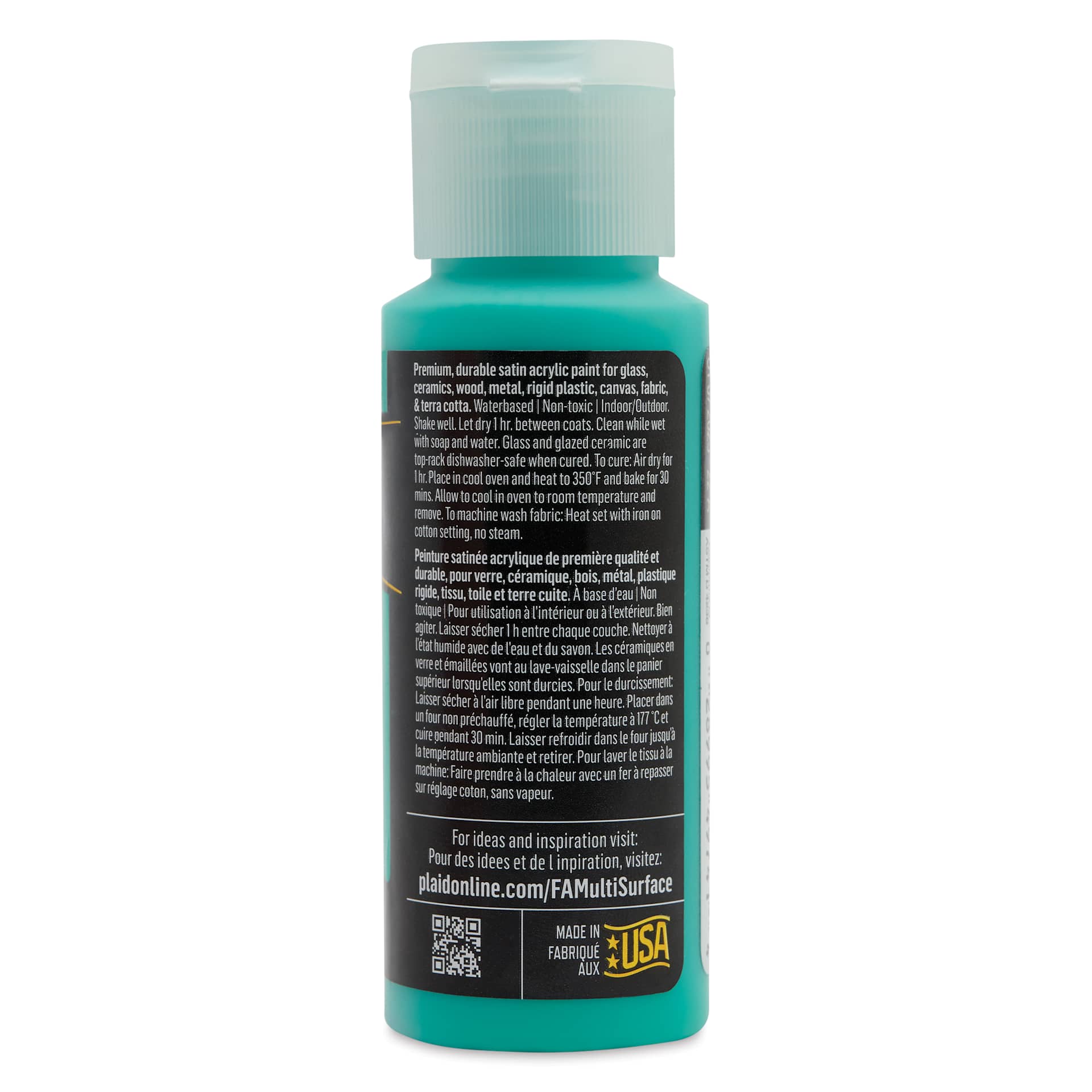 FolkArt Multi-Surface Acrylic Paint - Lagoon, 59 ml back