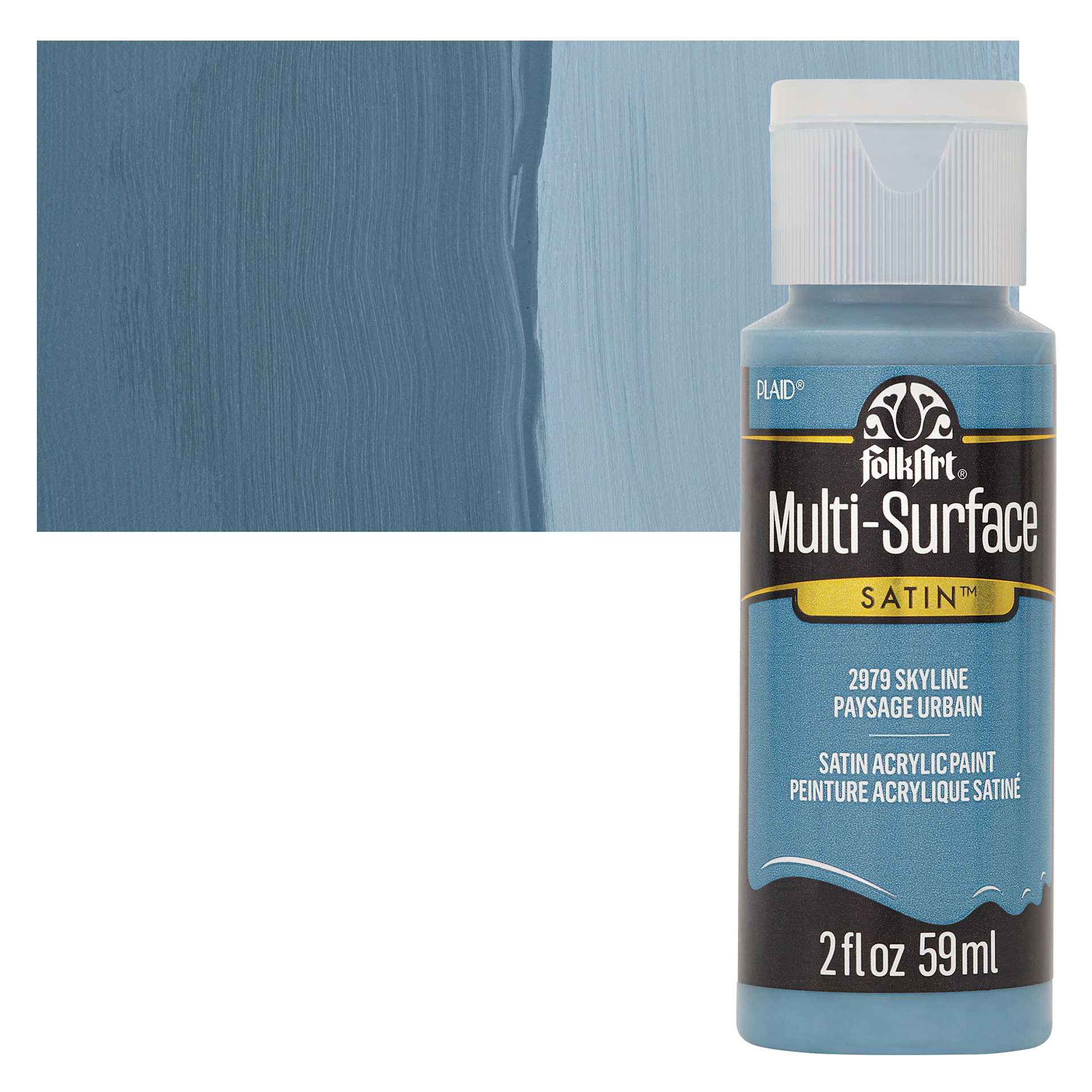 FolkArt Multi-Surface Acrylic Paint - Skyline, 59 ml bottle and swatch