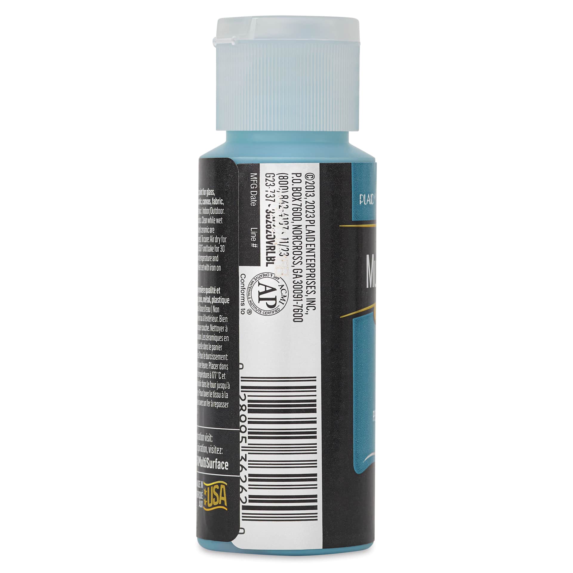 FolkArt Multi-Surface Acrylic Paint - Hawaiian Surf, 59 ml bottle side