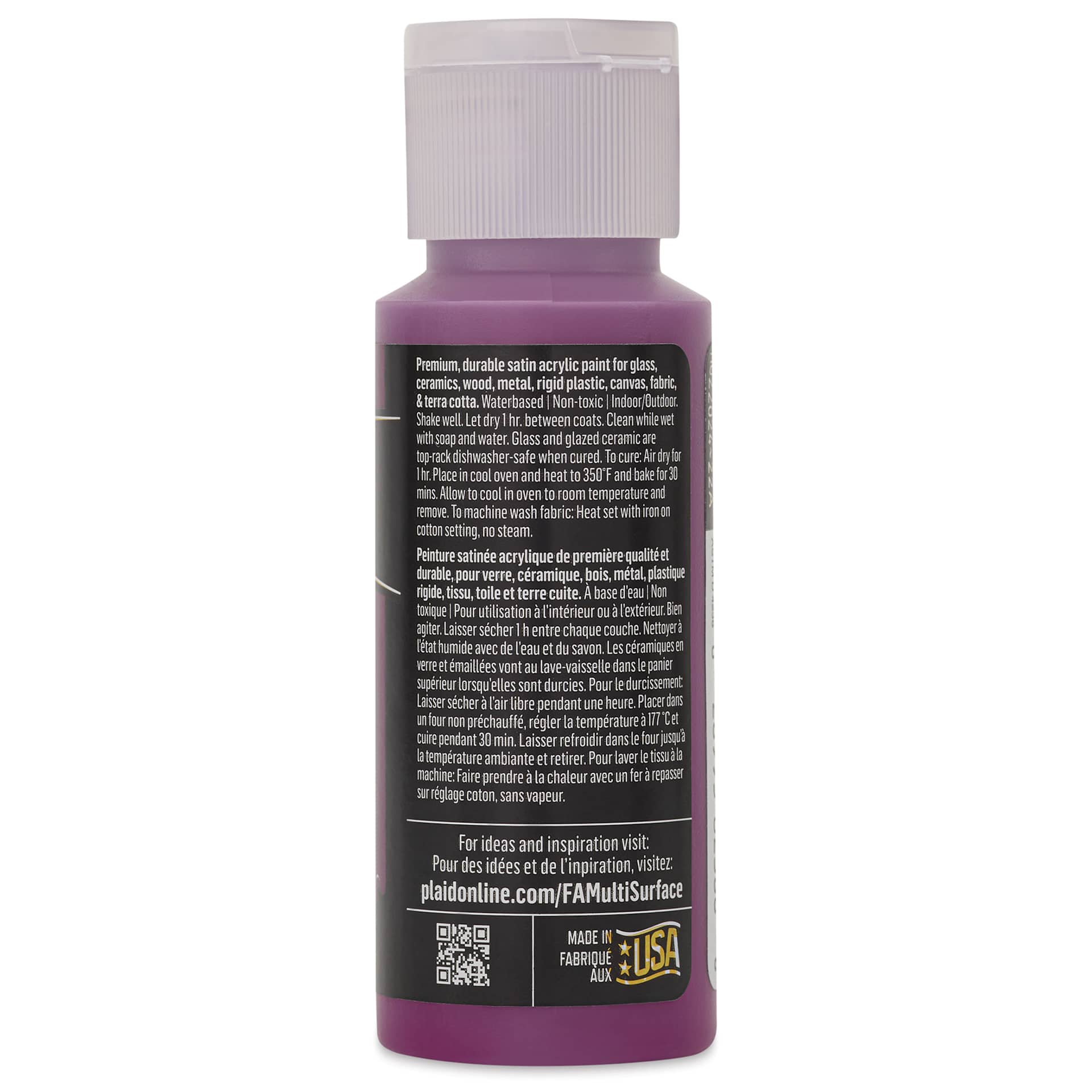 FolkArt Multi-Surface Acrylic Paint - Juneberry, 59 ml bottle back