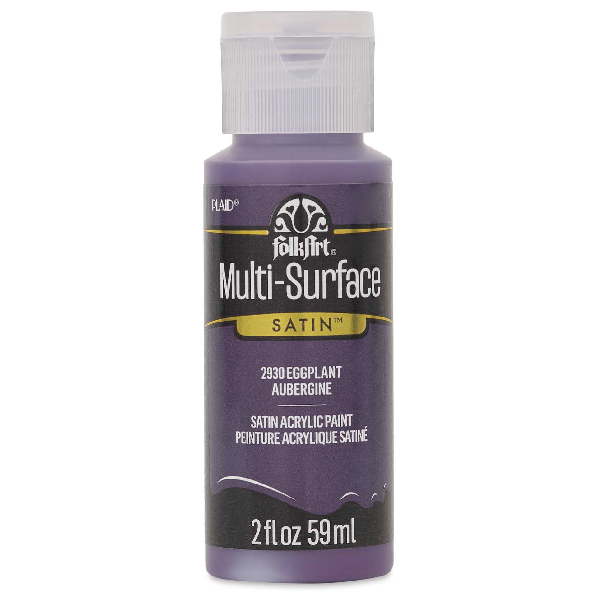 FolkArt Multi-Surface Acrylic Paint - Eggplant, 59 ml