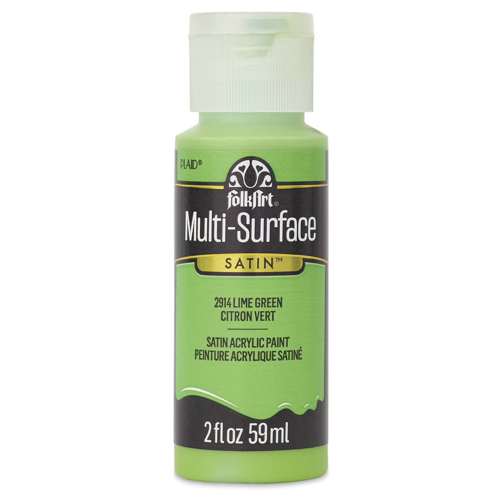 FolkArt Multi-Surface Acrylic Paint - Lime Green, 59 ml