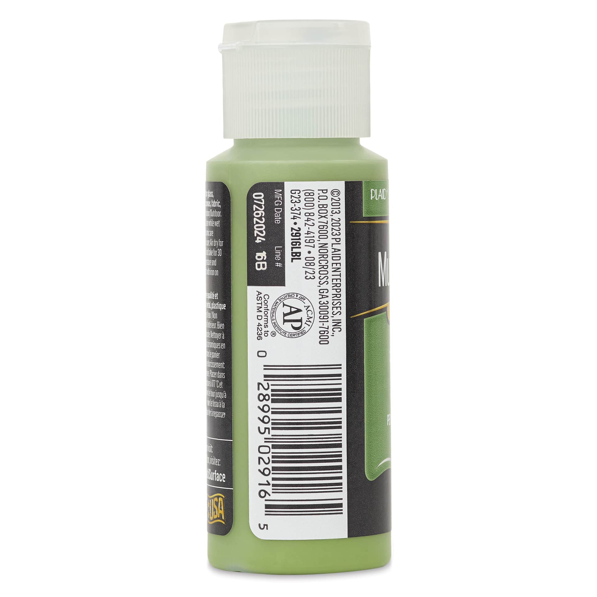 FolkArt Multi-Surface Acrylic Paint - Fresh Cut Grass, 59 ml bottle side