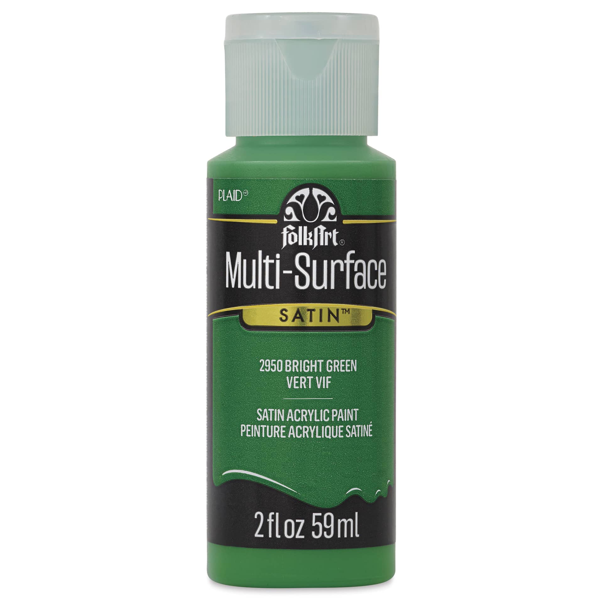 FolkArt Multi-Surface Acrylic Paint - Bright Green, 59 ml