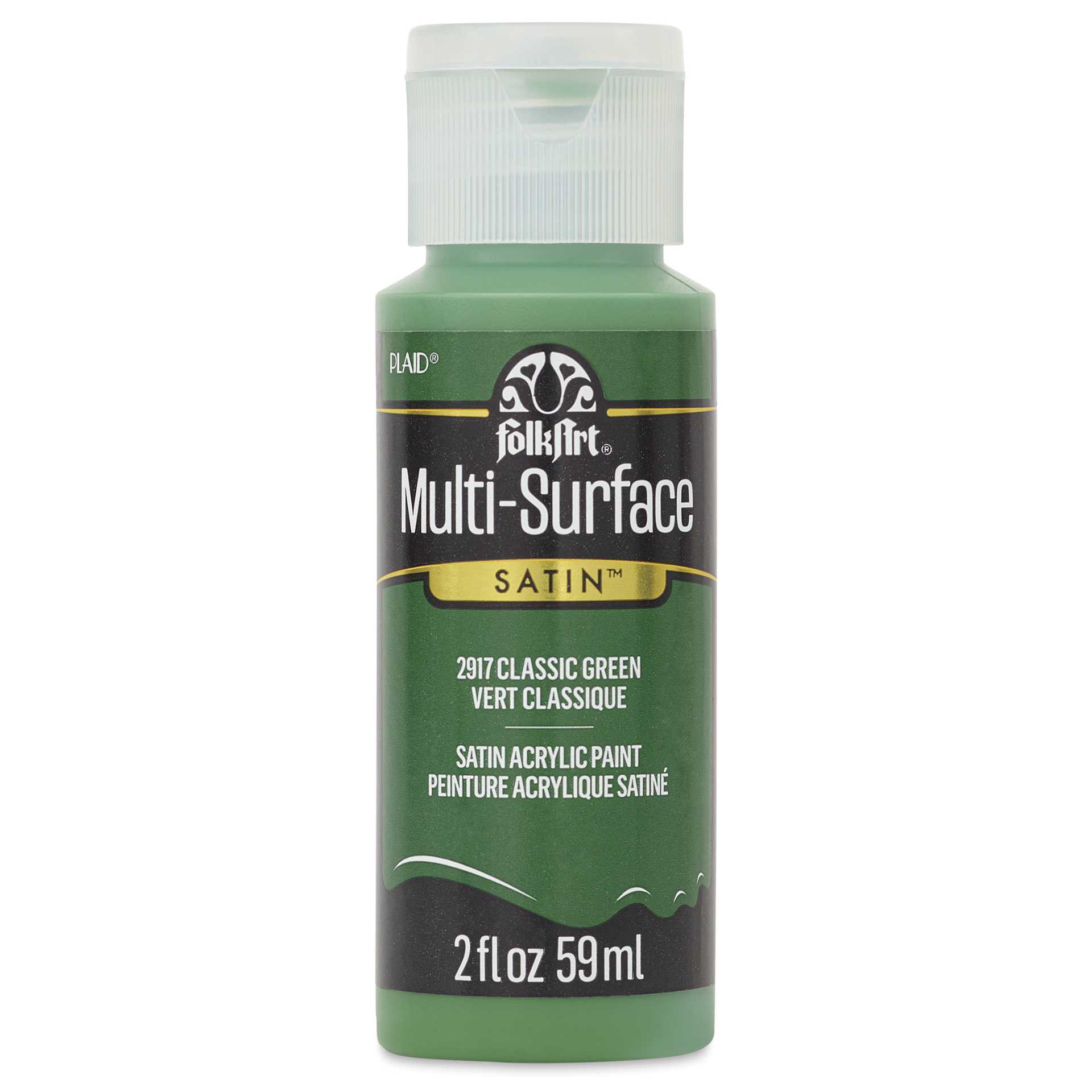 FolkArt Multi-Surface Acrylic Paint - Classic Green, 59 ml