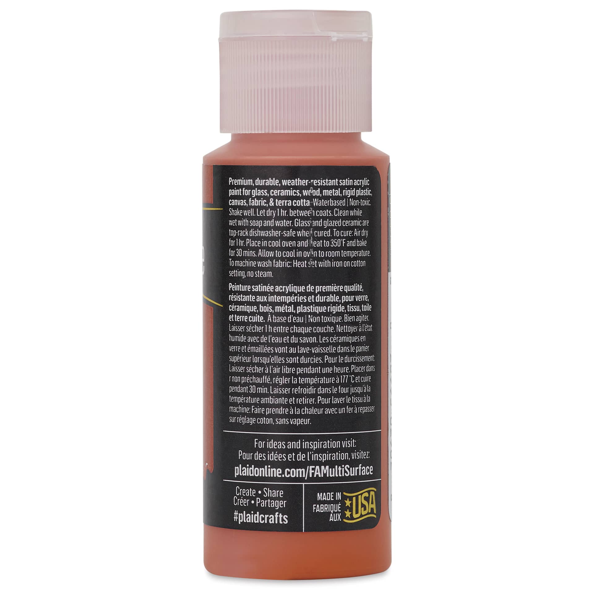 FolkArt Multi-Surface Acrylic Paint - Pueblo, 59 ml bottle back