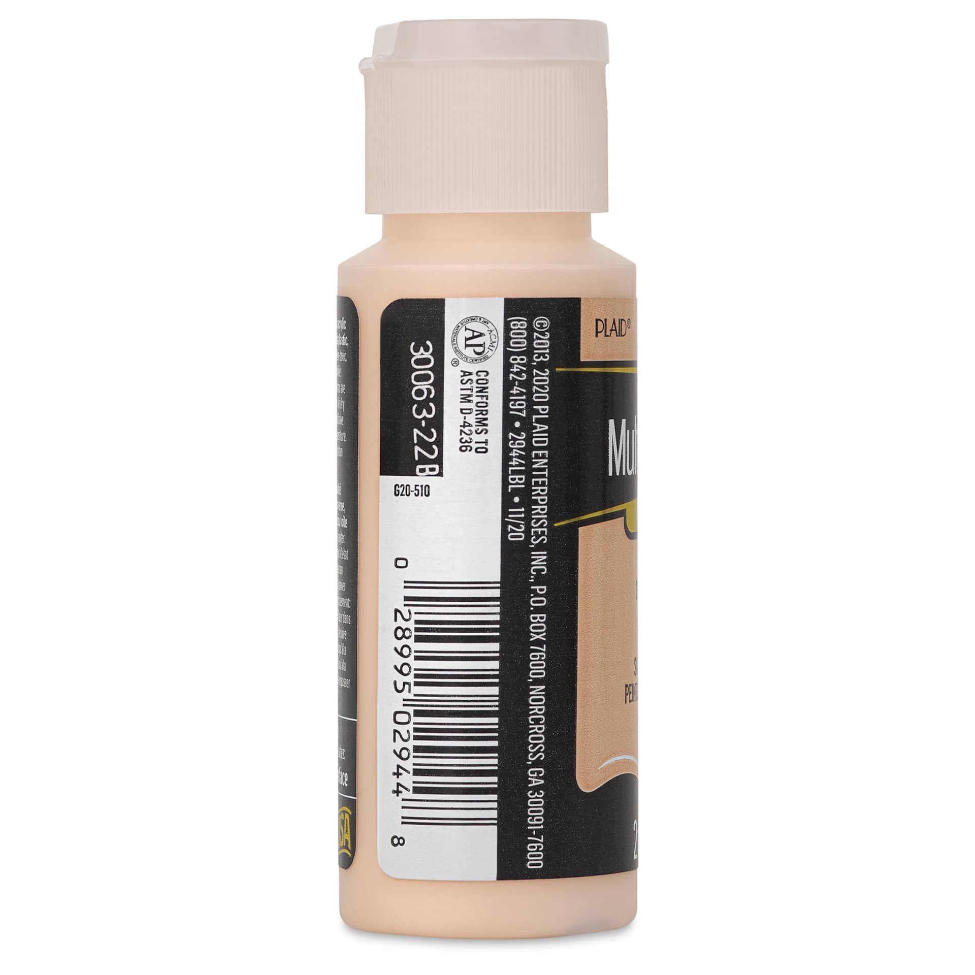 FolkArt Multi-Surface Acrylic Paint - Cool Bisque, 59 ml bottle side