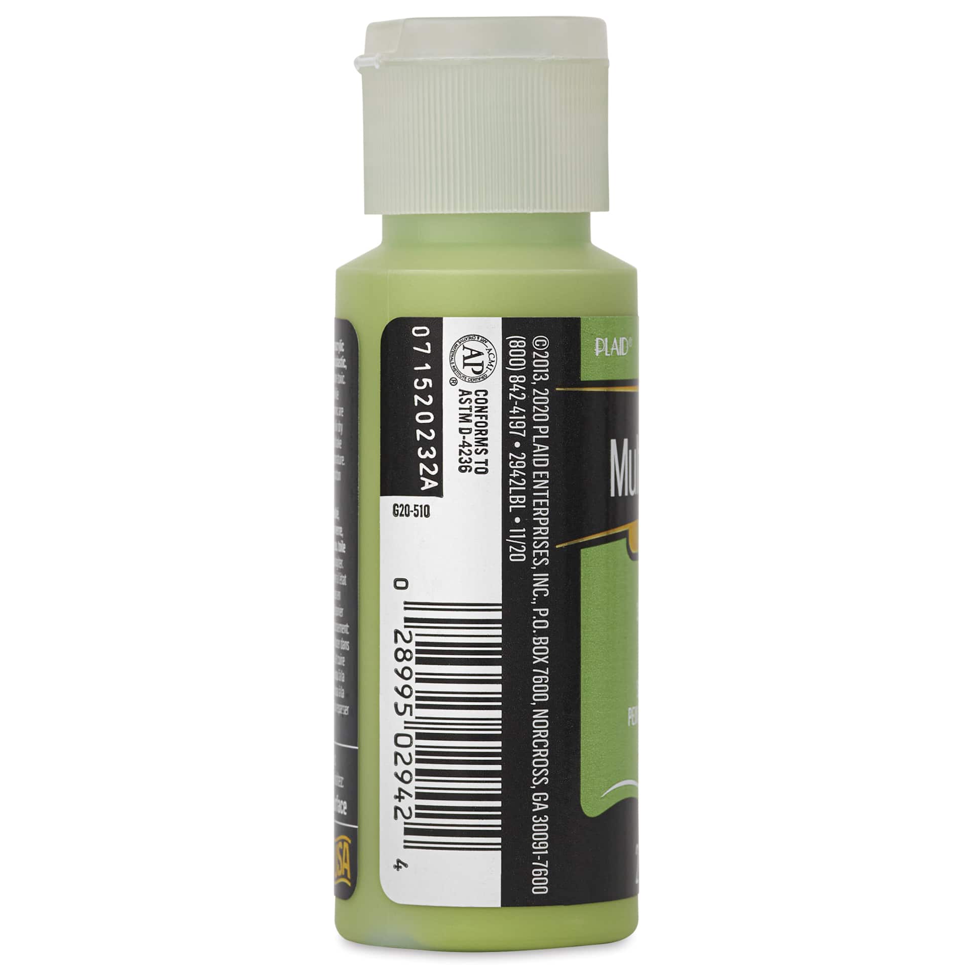 FolkArt Multi-Surface Acrylic Paint - Fresh Foliage, 59 ml bottle side