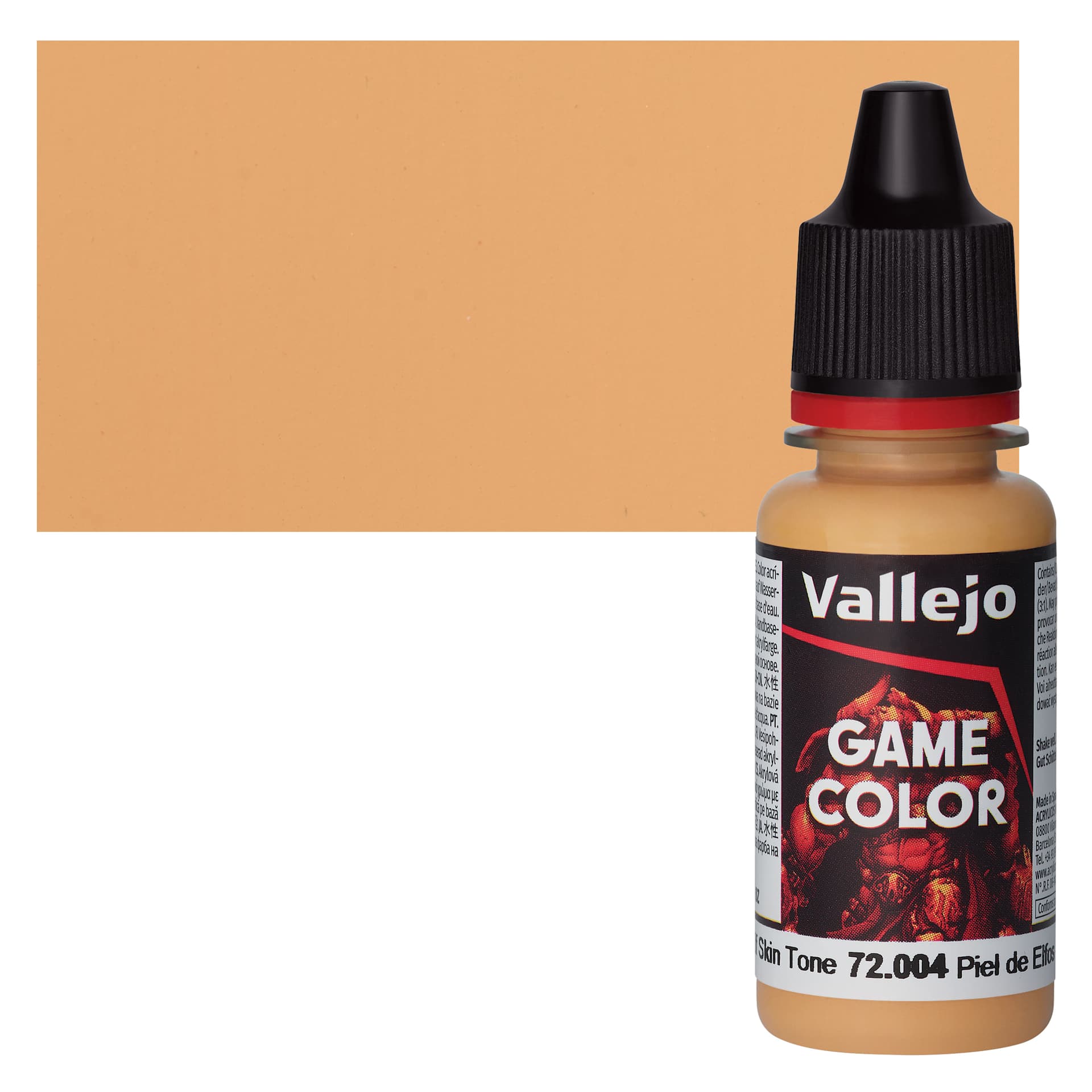 Vallejo Game Color Acrylic Paint - Elf Skin Tone - Bottle and Swatch