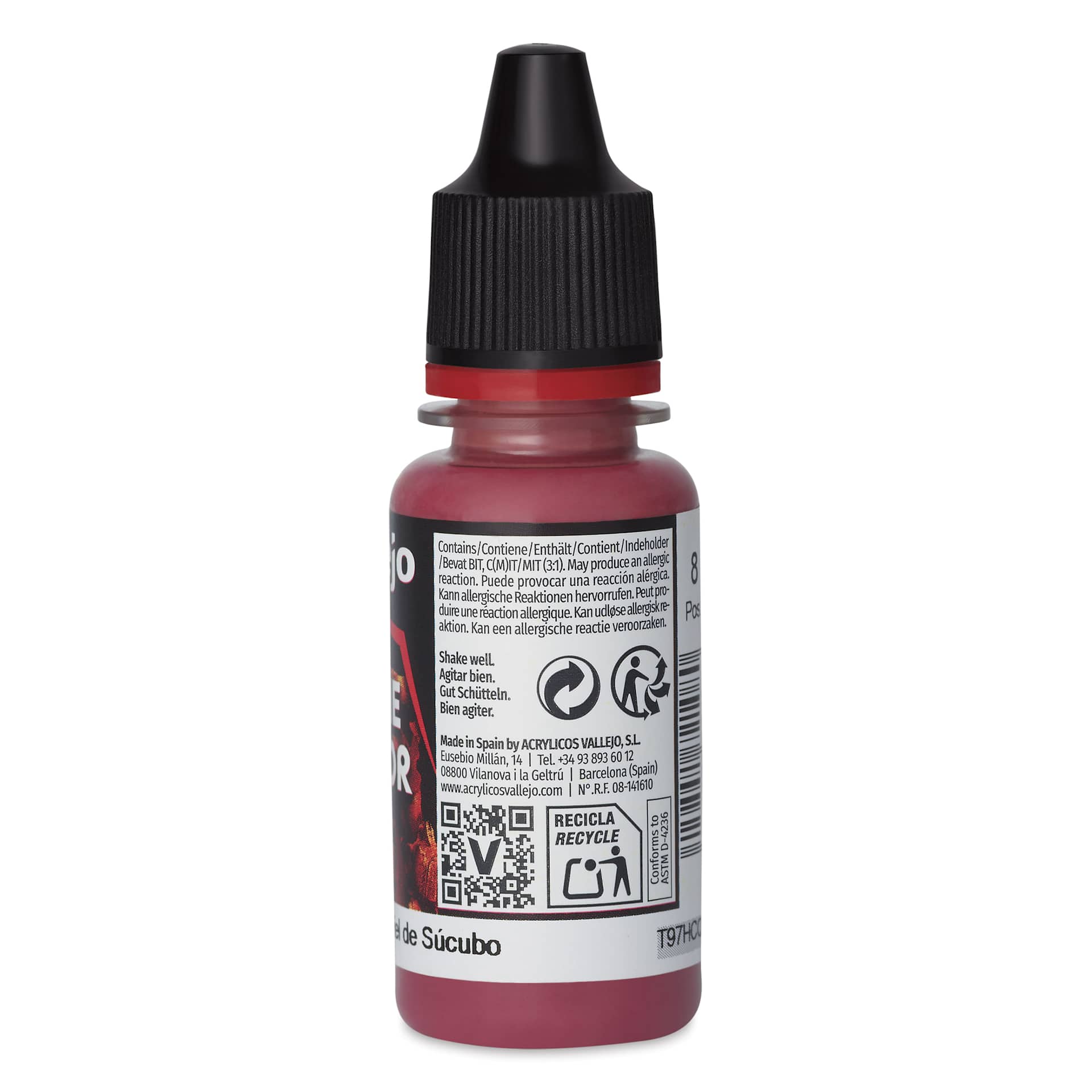 Vallejo Game Color Acrylic Paint - Succubus Skin, 18 ml - back