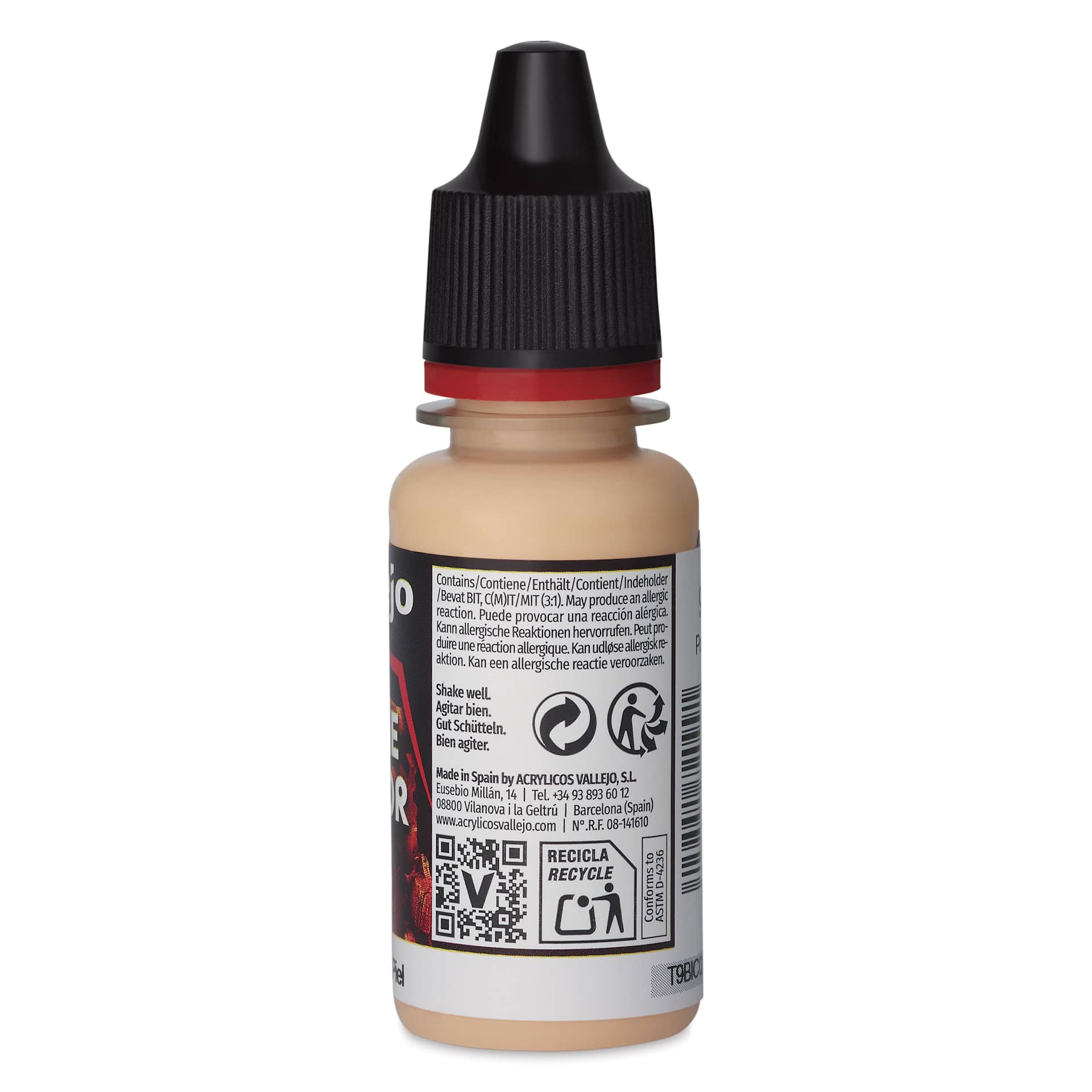 Vallejo Game Color Acrylic Paint - Skin Tone, 18 ml - back