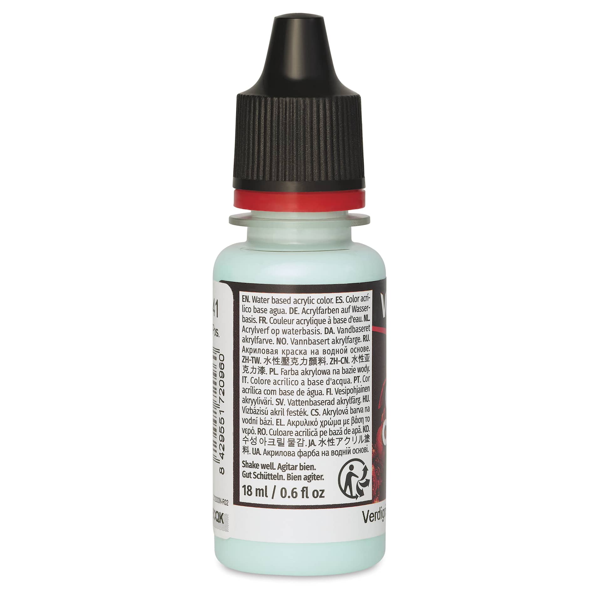 Vallejo Game Color Acrylic Paint - Verdigris, 18 ml - side