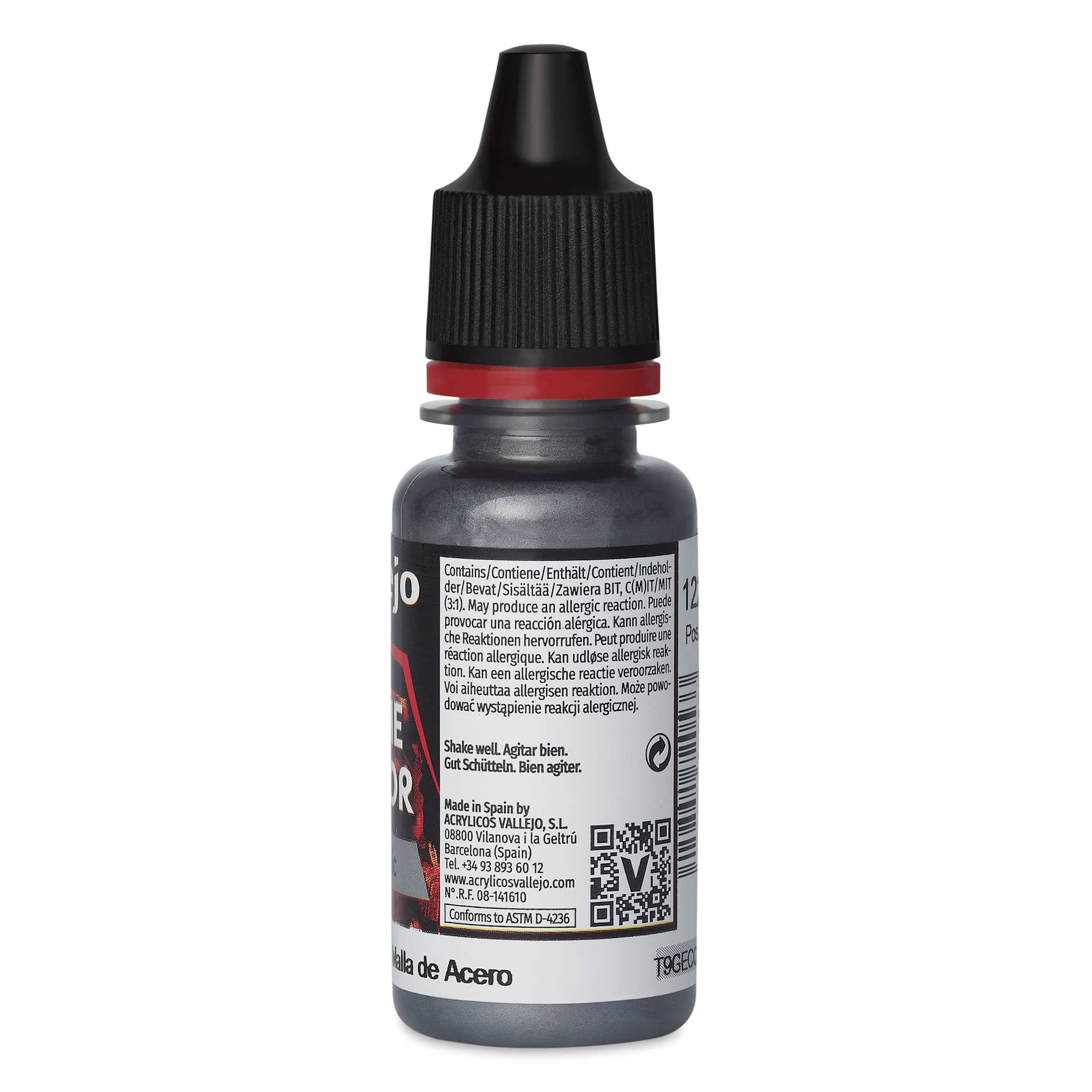 Vallejo Game Color Acrylic Paint - Chainmail, 18 ml - back