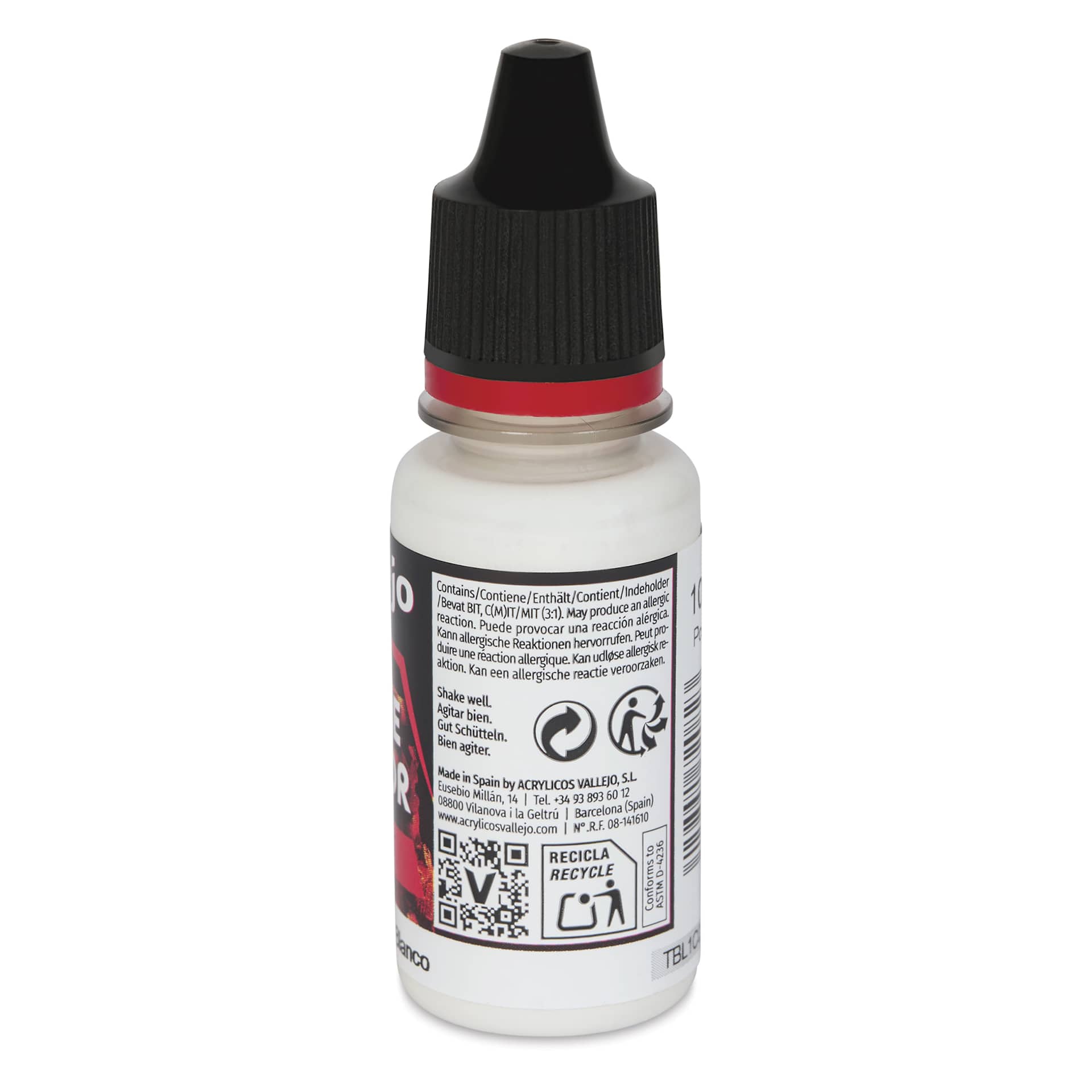 Vallejo Game Color Acrylic Ink - White, 18 ml - side of bottle