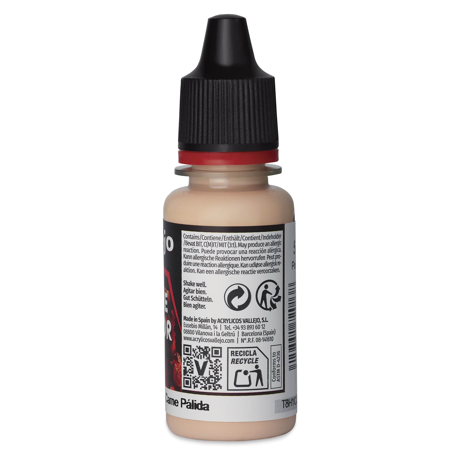Vallejo Game Color Acrylic Paint - Pale Flesh, 18 ml - back