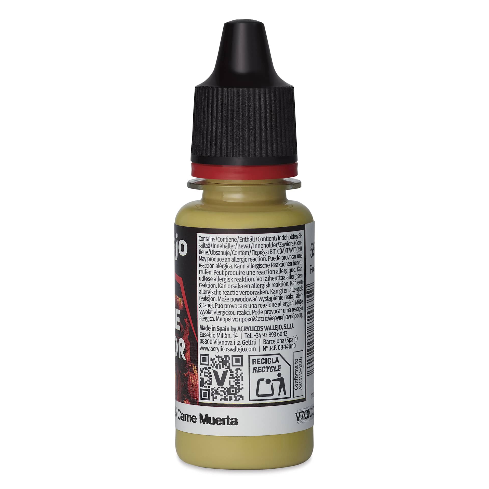 Vallejo Game Color Acrylic Paint - Dead Flesh - back