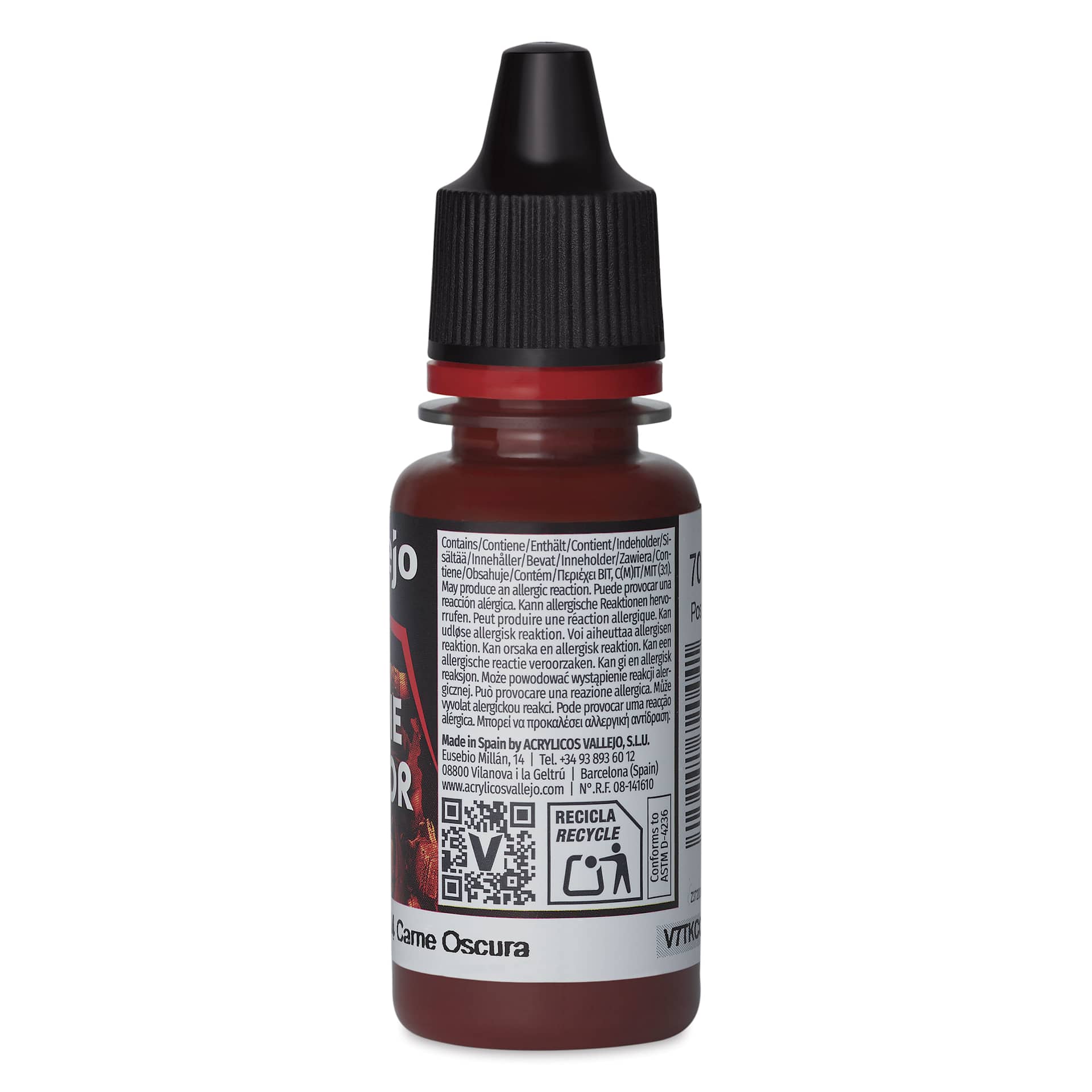Vallejo Game Color Acrylic Paint - Dark Fleshtone, 18 ml - back
