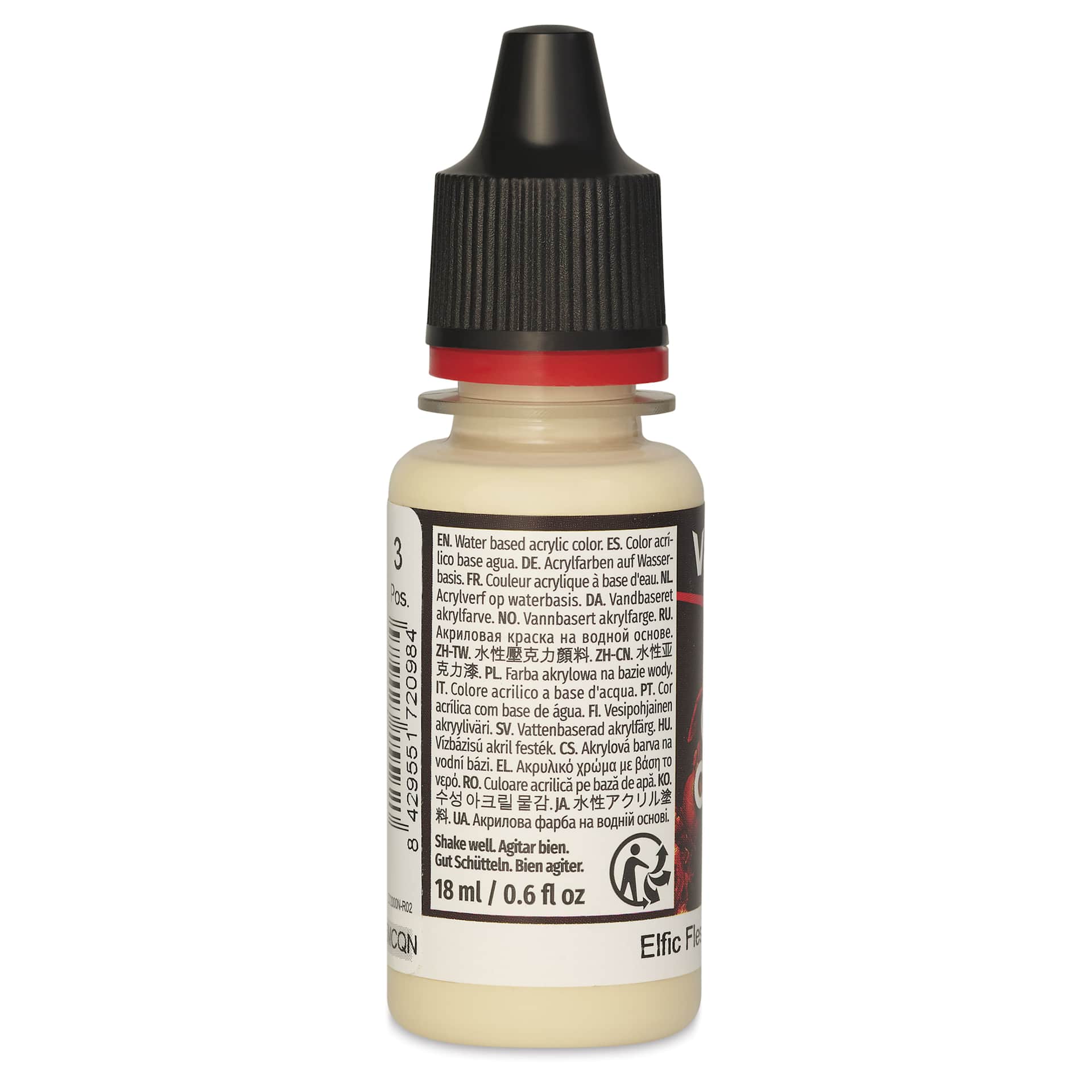 Vallejo Game Color Acrylic Paint - Elfic Flesh, 18 ml - side