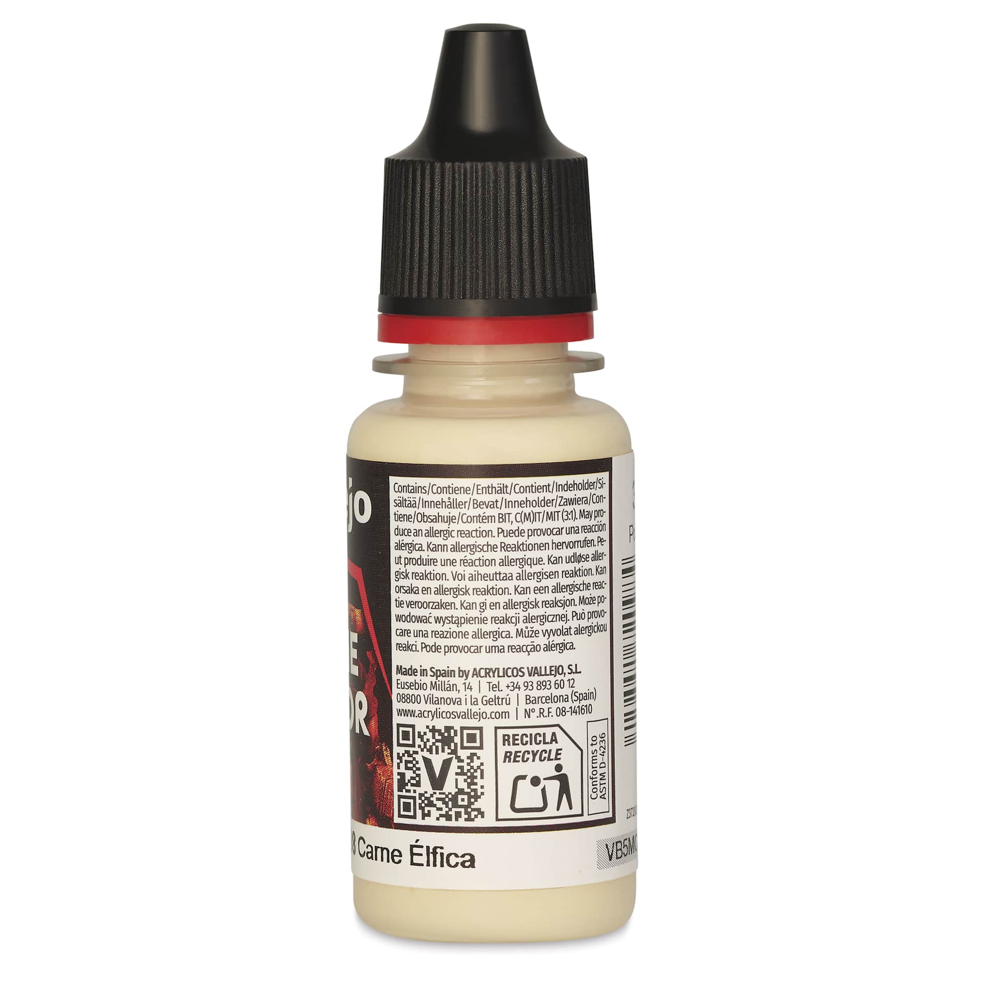 Vallejo Game Color Acrylic Paint - Elfic Flesh, 18 ml - back