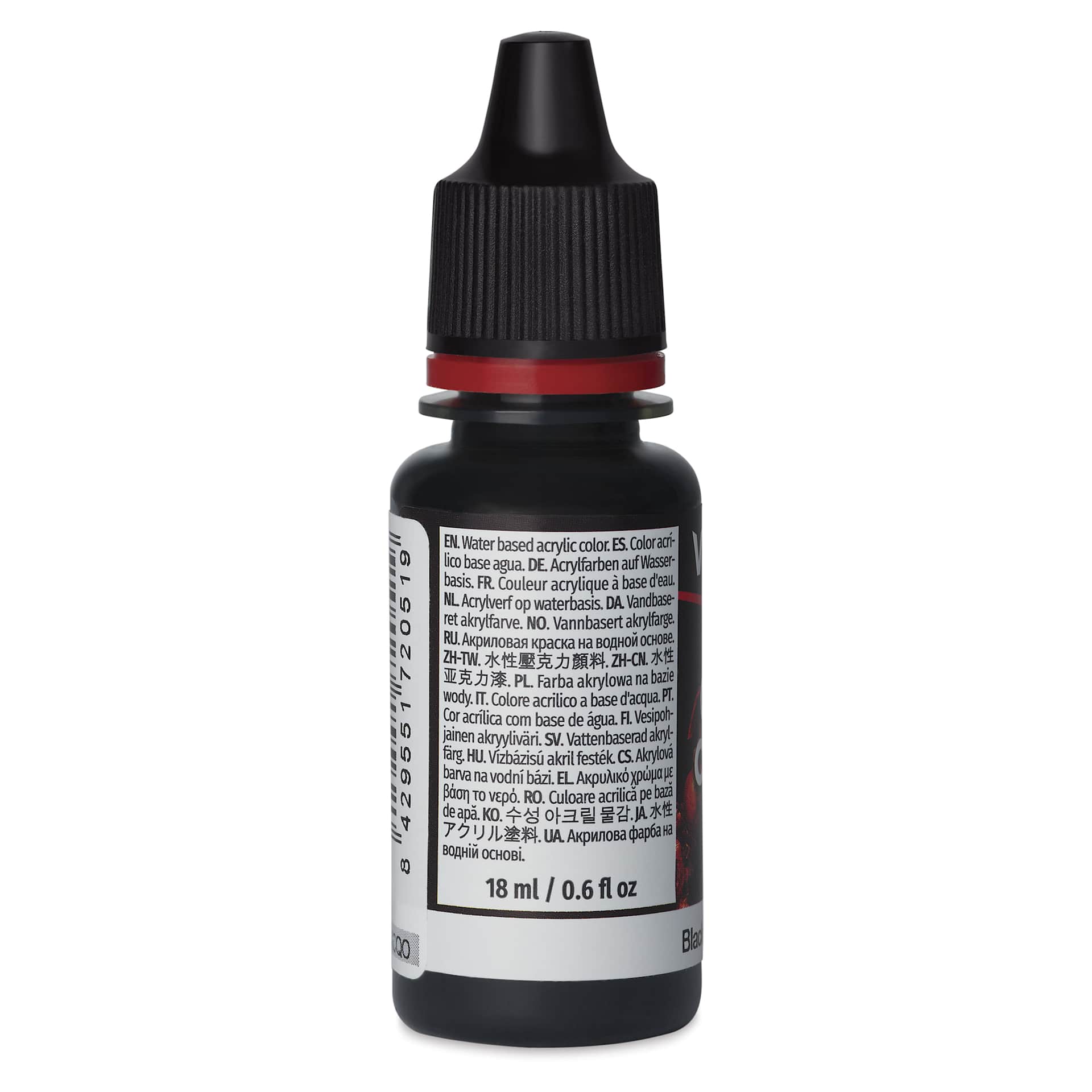 Vallejo Game Color Acrylic Paint - Black, 18 ml - side