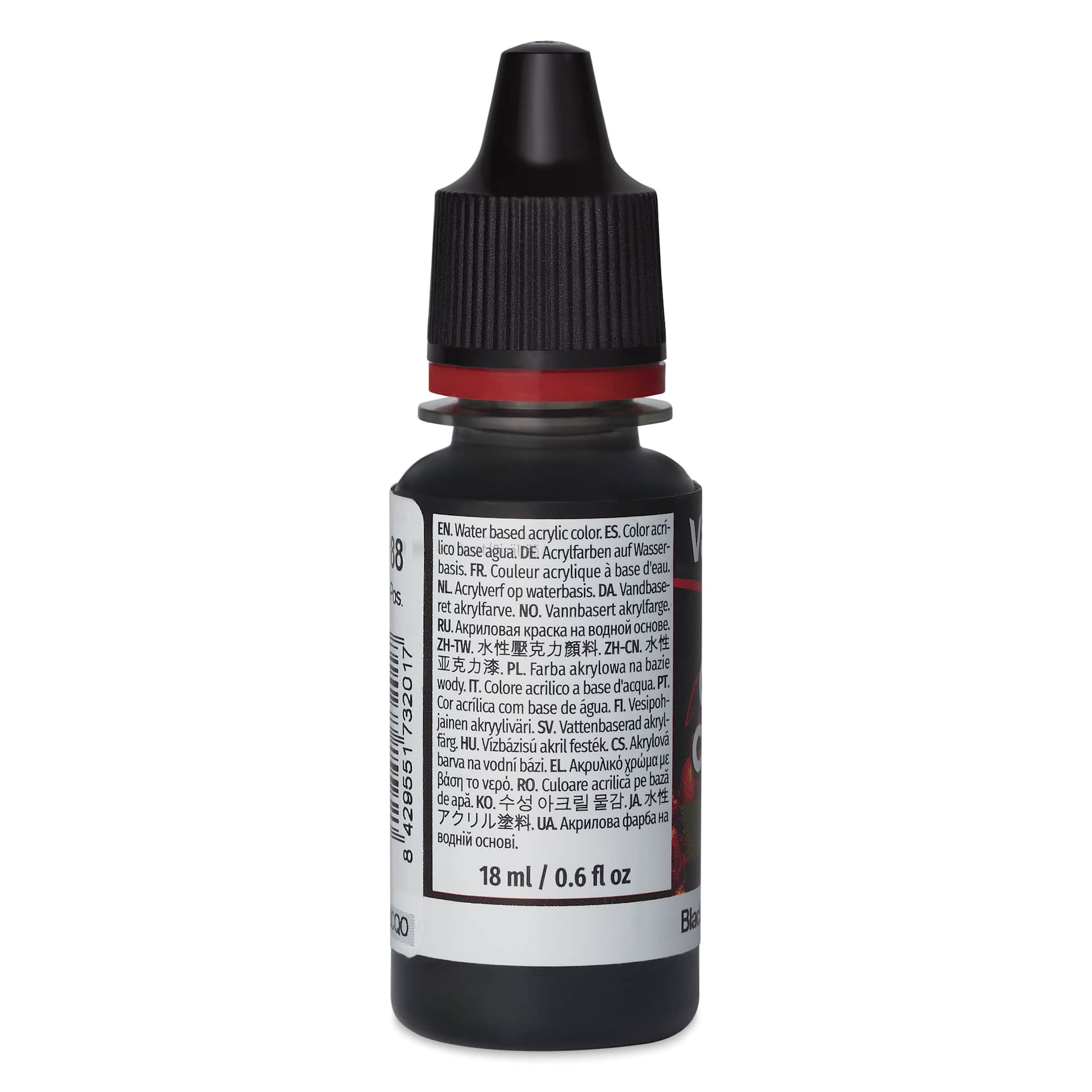 Vallejo Game Color Acrylic Paint - Black Wash, 18 ml - side