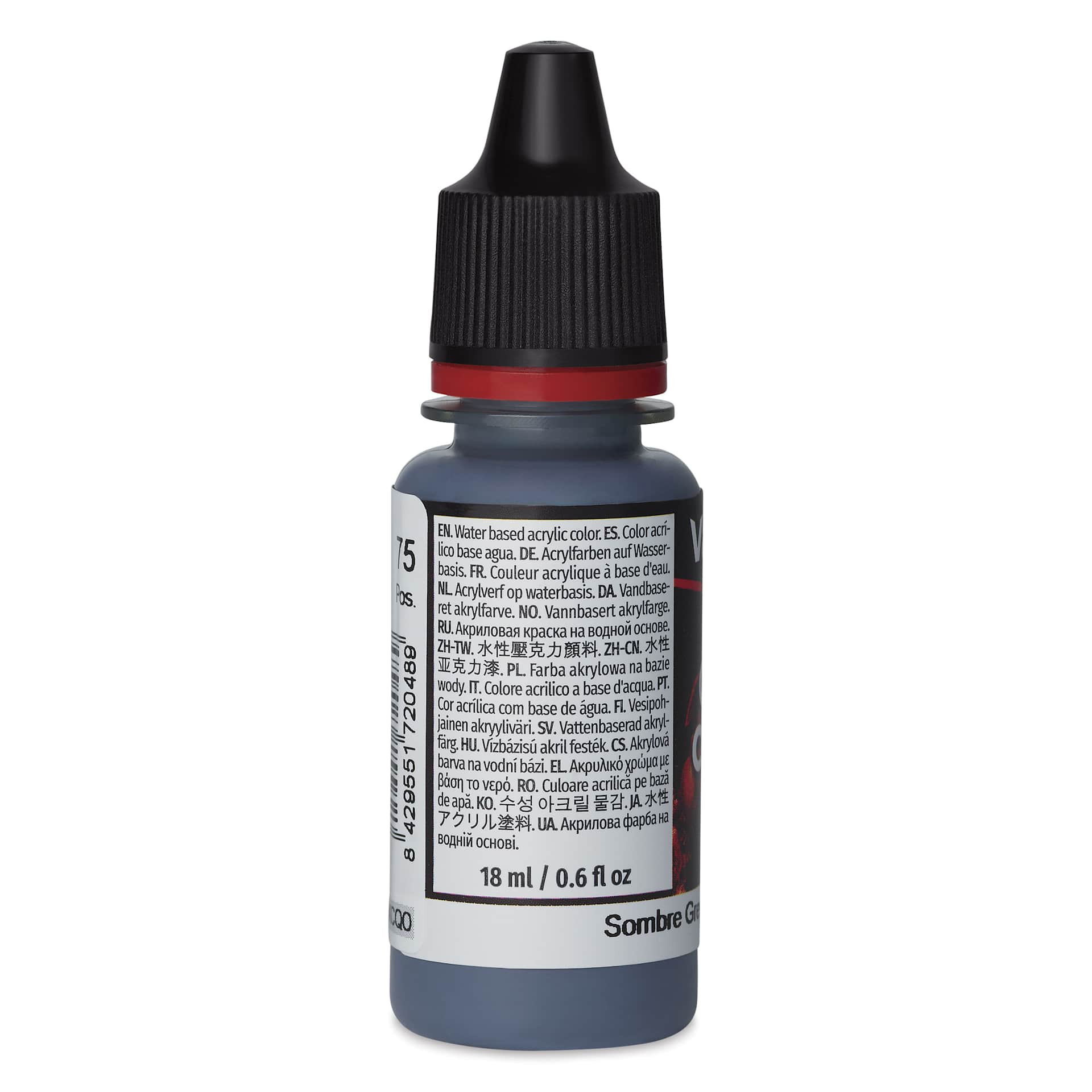 Vallejo Game Color Acrylic Paint - Sombre Grey, 18 ml - side