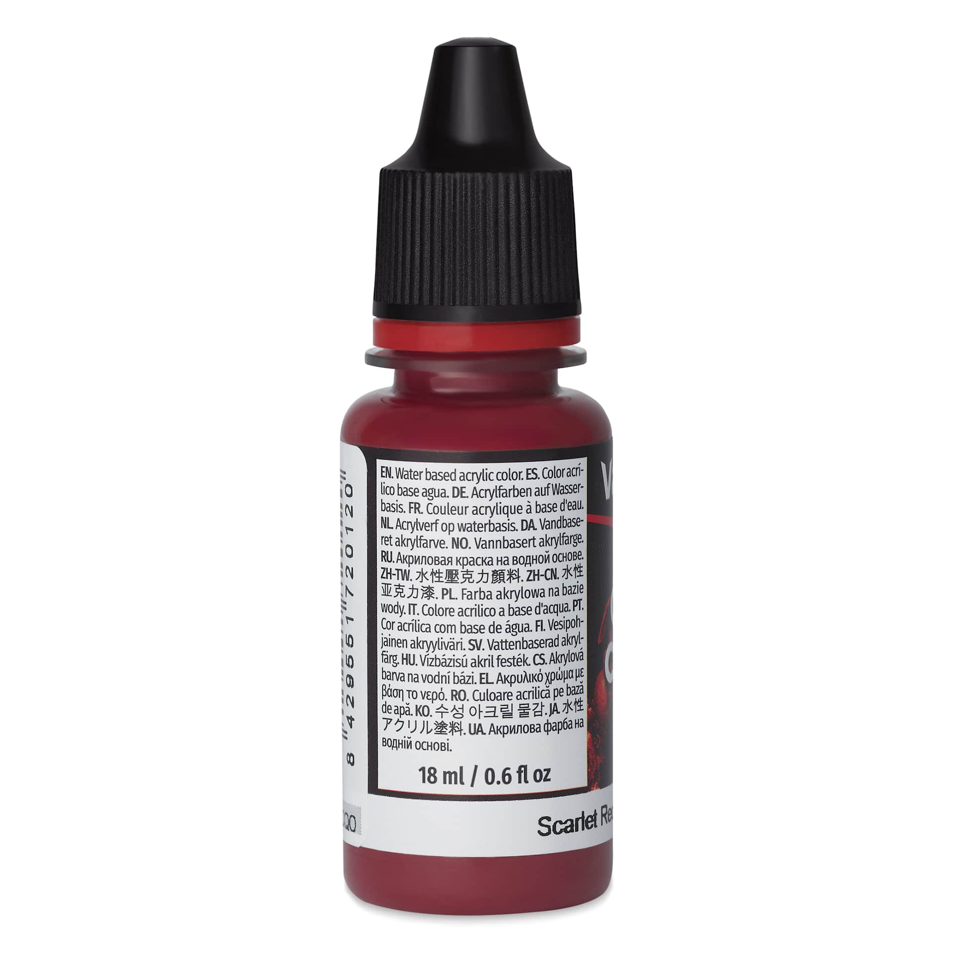 Vallejo Game Color Acrylic Paint - Scarlet Red, 18 ml - side