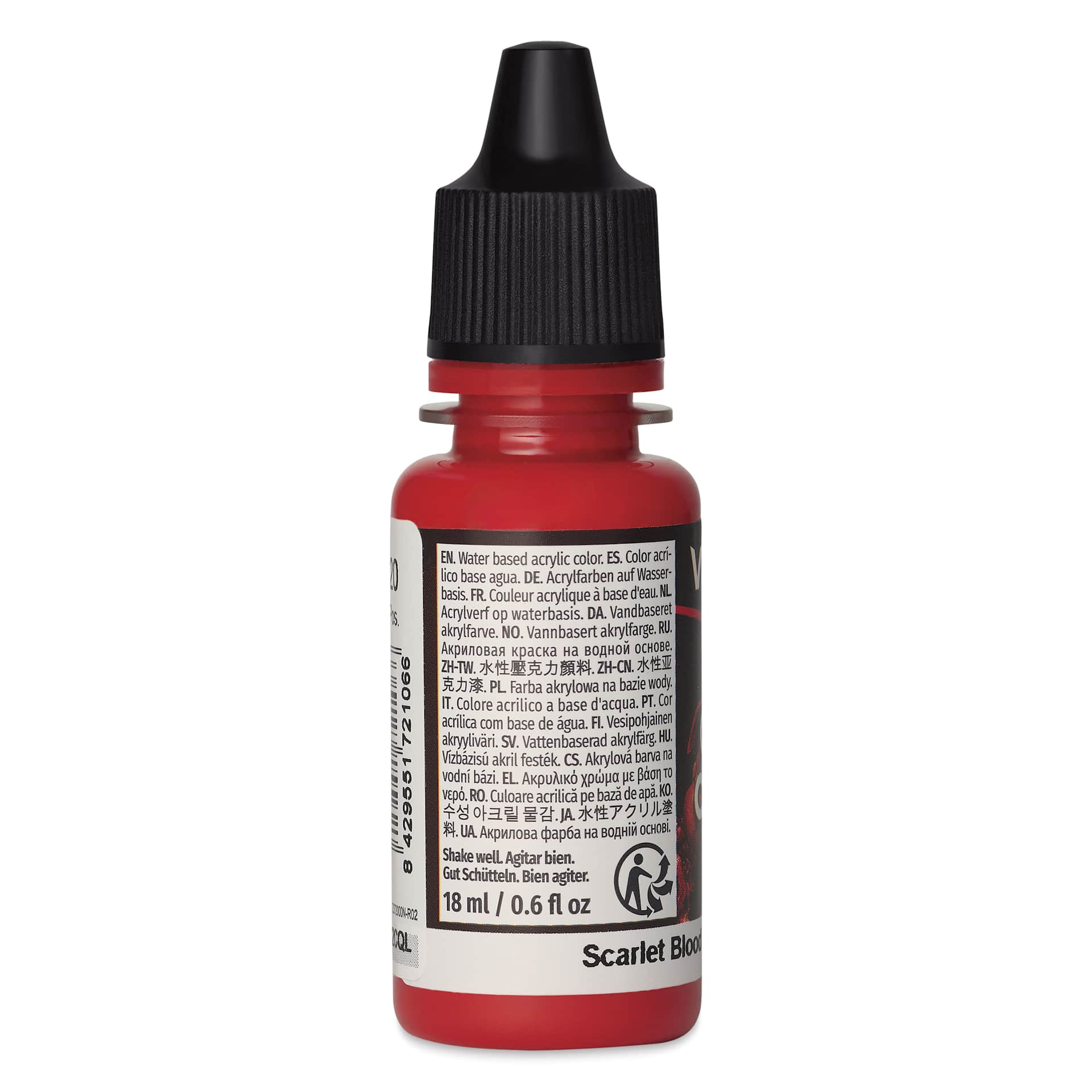 Vallejo Game Color Acrylic Paint - Scarlet Blood, 18 ml - side