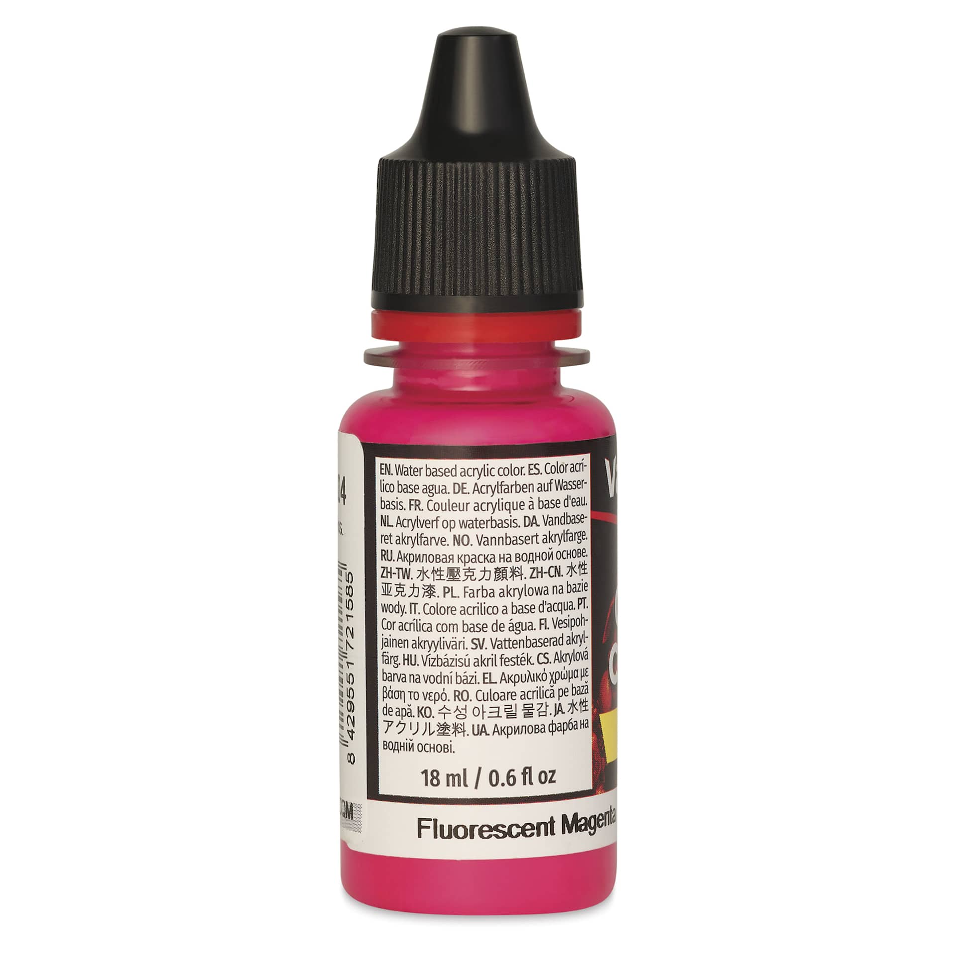Vallejo Game Color Acrylic Paint - Fluorescent Magenta, 18 ml - side