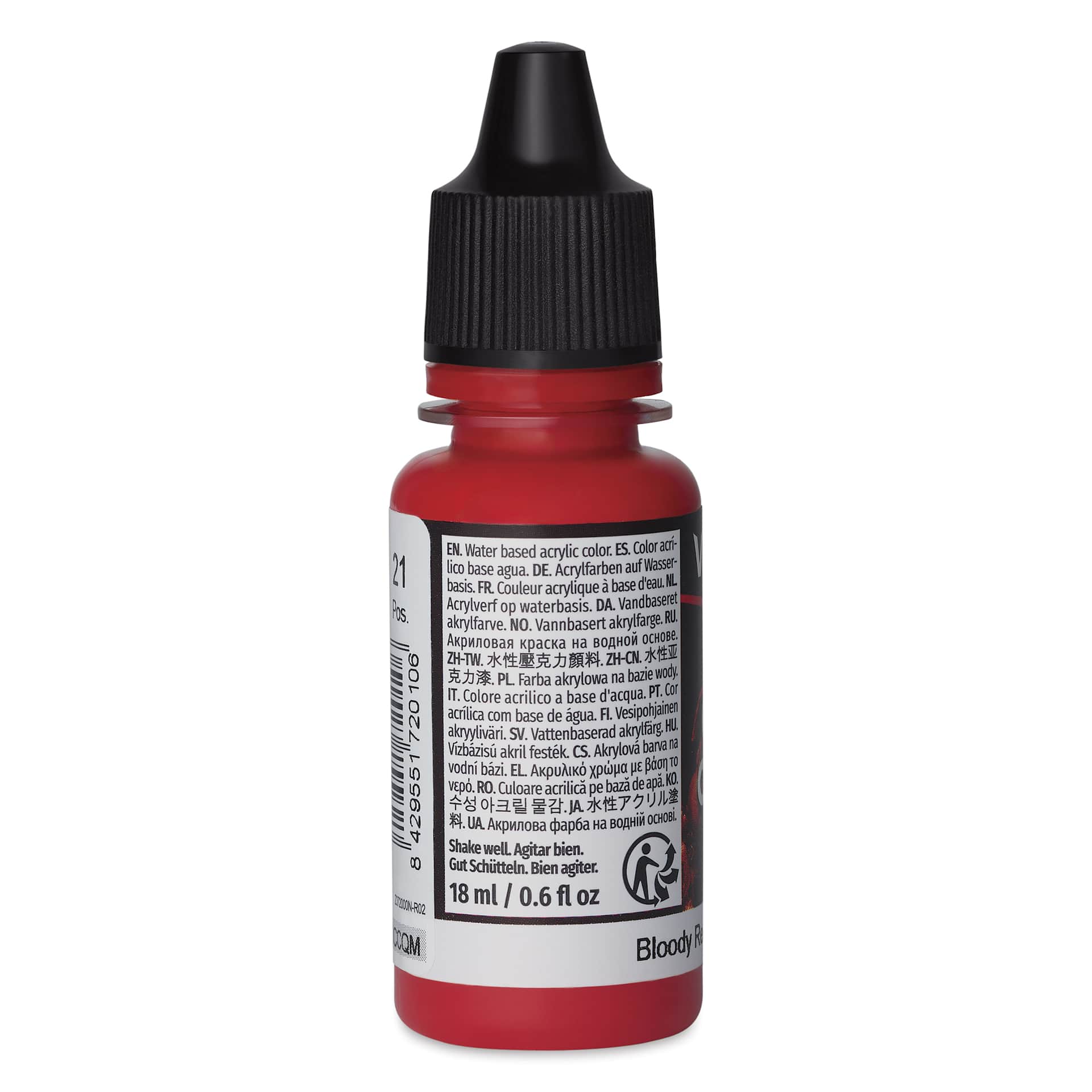 Vallejo Game Color Acrylic Paint - Bloody Red, 18 ml - side