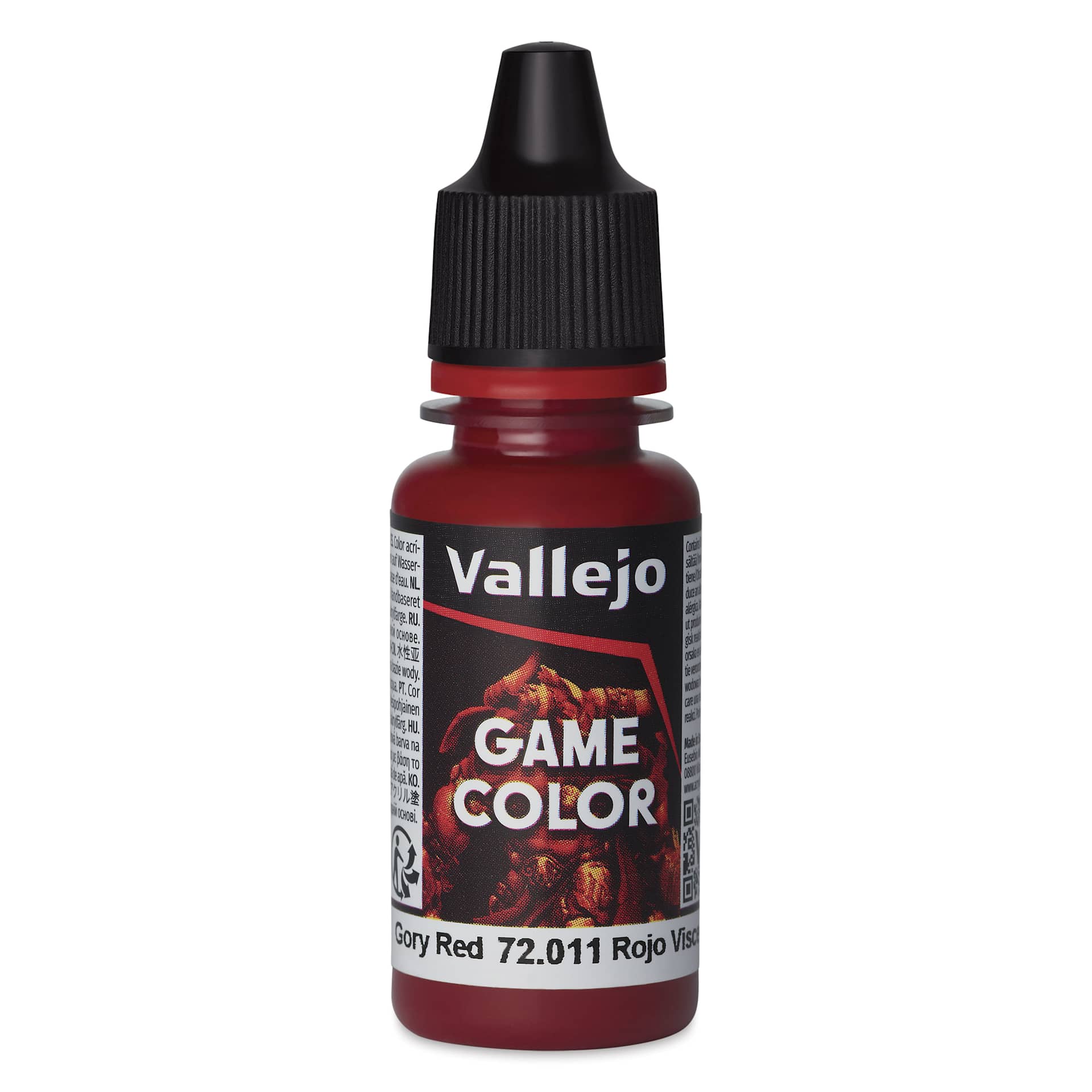 Vallejo Game Color Acrylic Paint - Gory Red, 18 ml - front