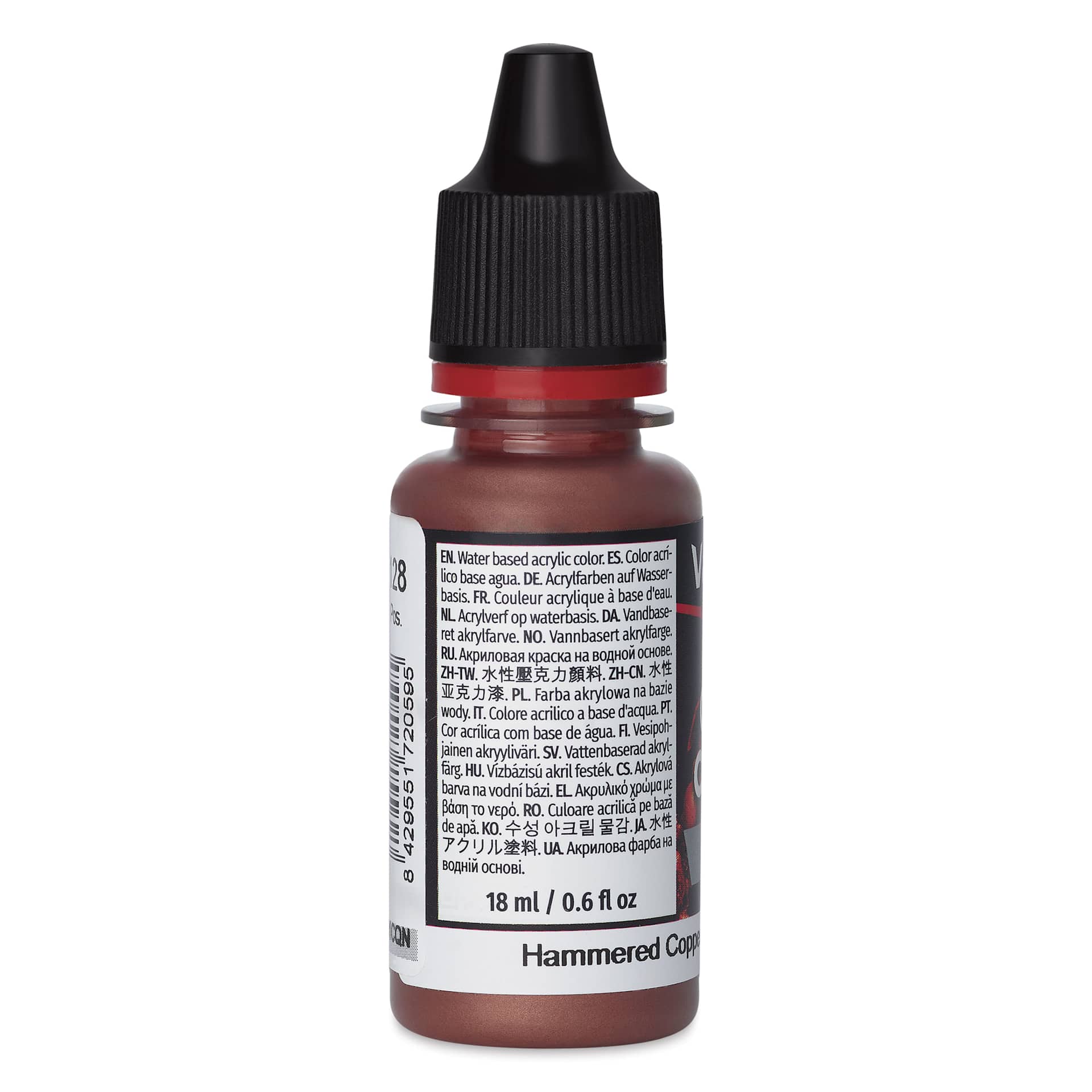 Vallejo Game Color Acrylic Paint - Hammered Copper, 18 ml - side