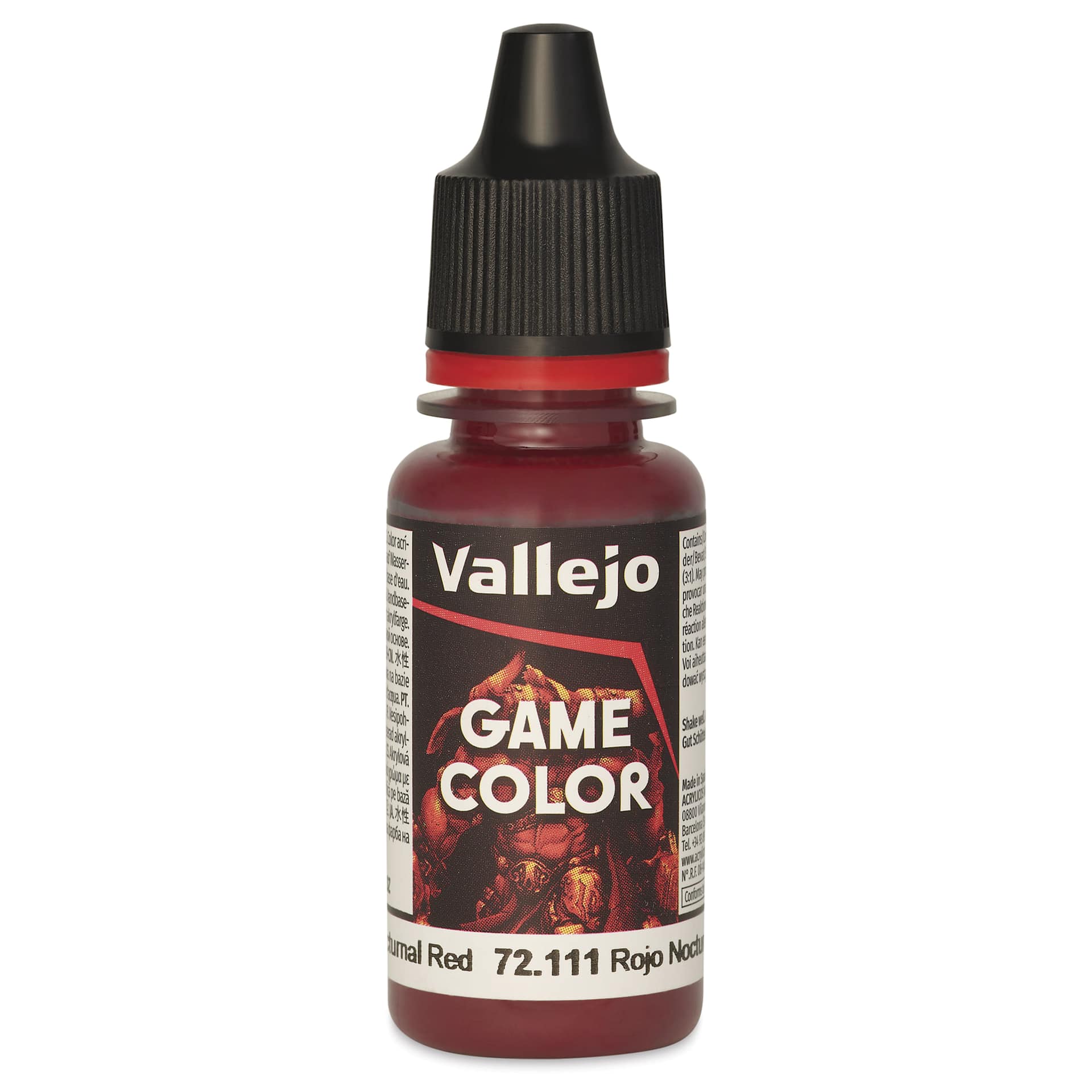 Vallejo Game Color Acrylic Paint - Nocturnal Red, 18 ml - front