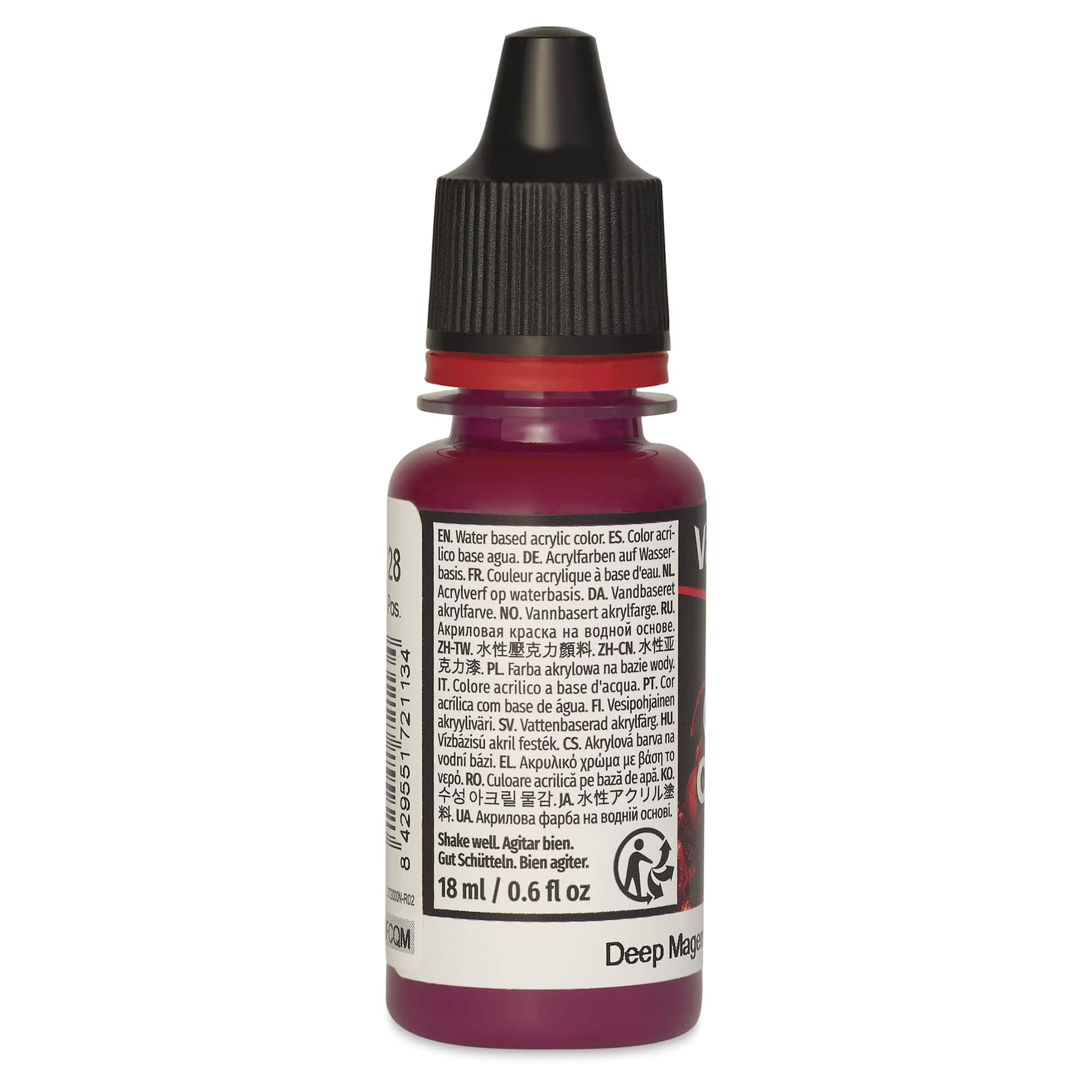 Vallejo Game Color Acrylic Paint - Deep Magenta, 18 ml - side