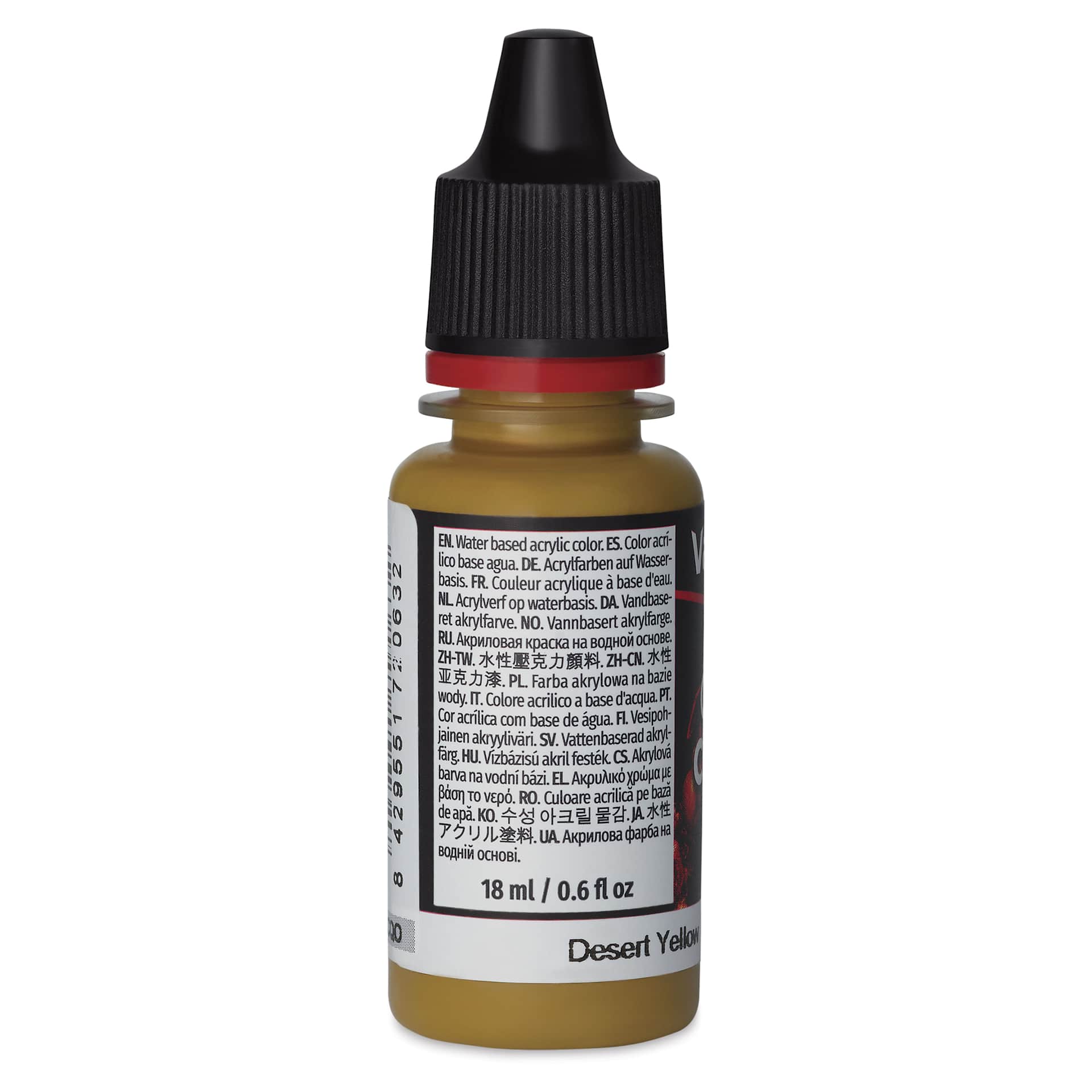 Vallejo Game Color Acrylic Paint - Desert Yellow, 18 ml - side