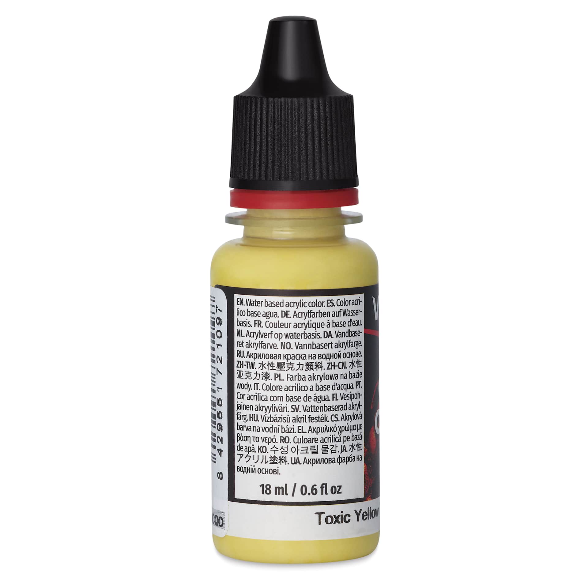 Vallejo Game Color Acrylic Paint - Toxic Yellow, 18 ml - side
