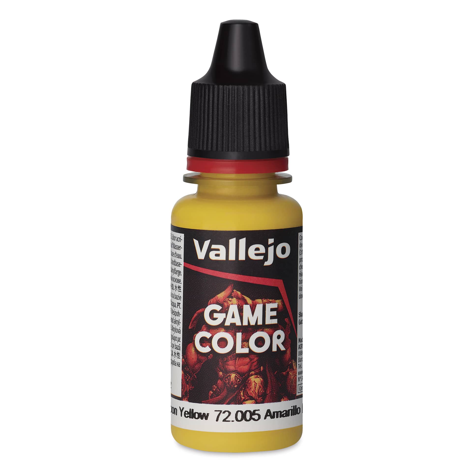 Vallejo Game Color Acrylic Paint - Moon Yellow, 18 ml - front