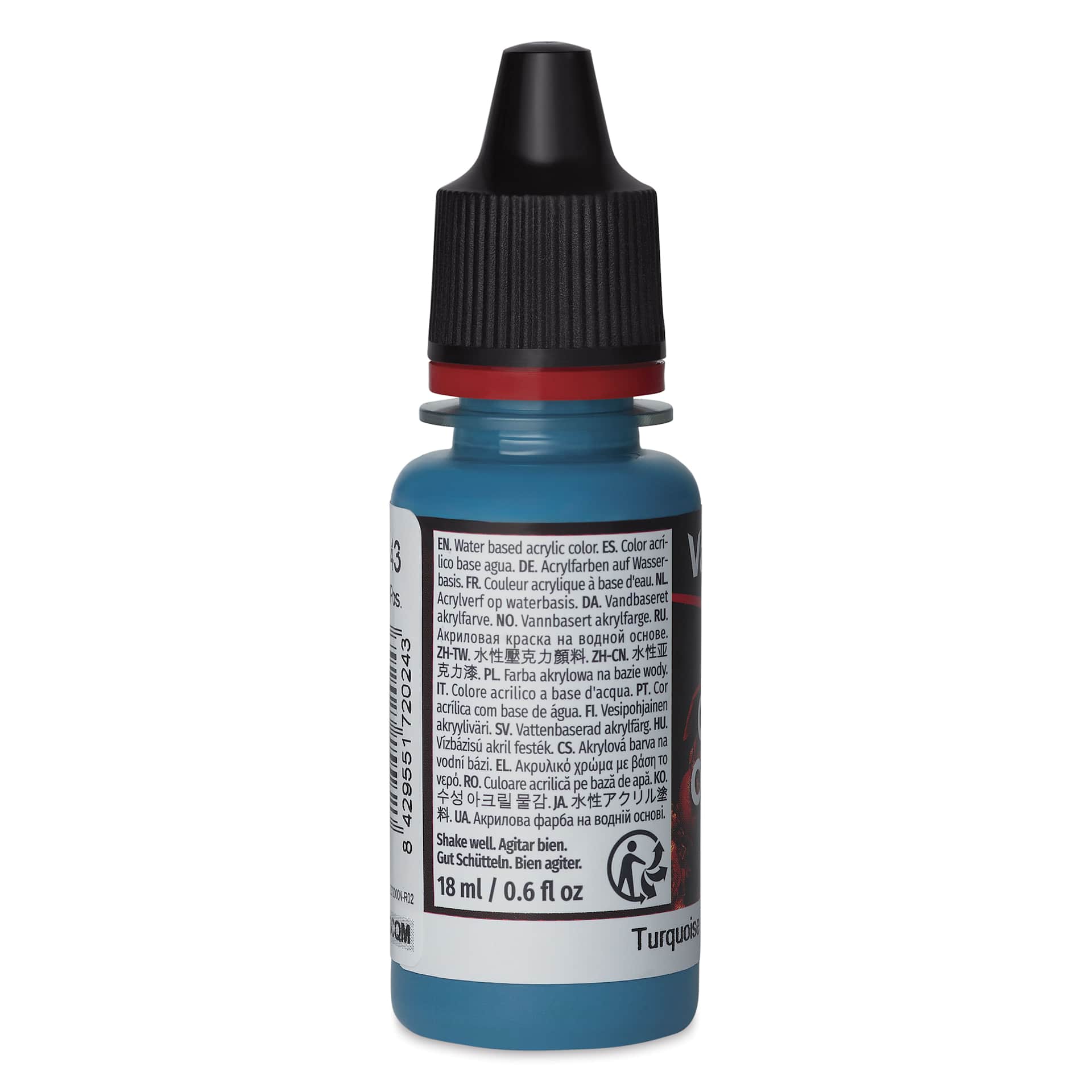 Vallejo Game Color Acrylic Paint - Turquoise, 18 ml - side