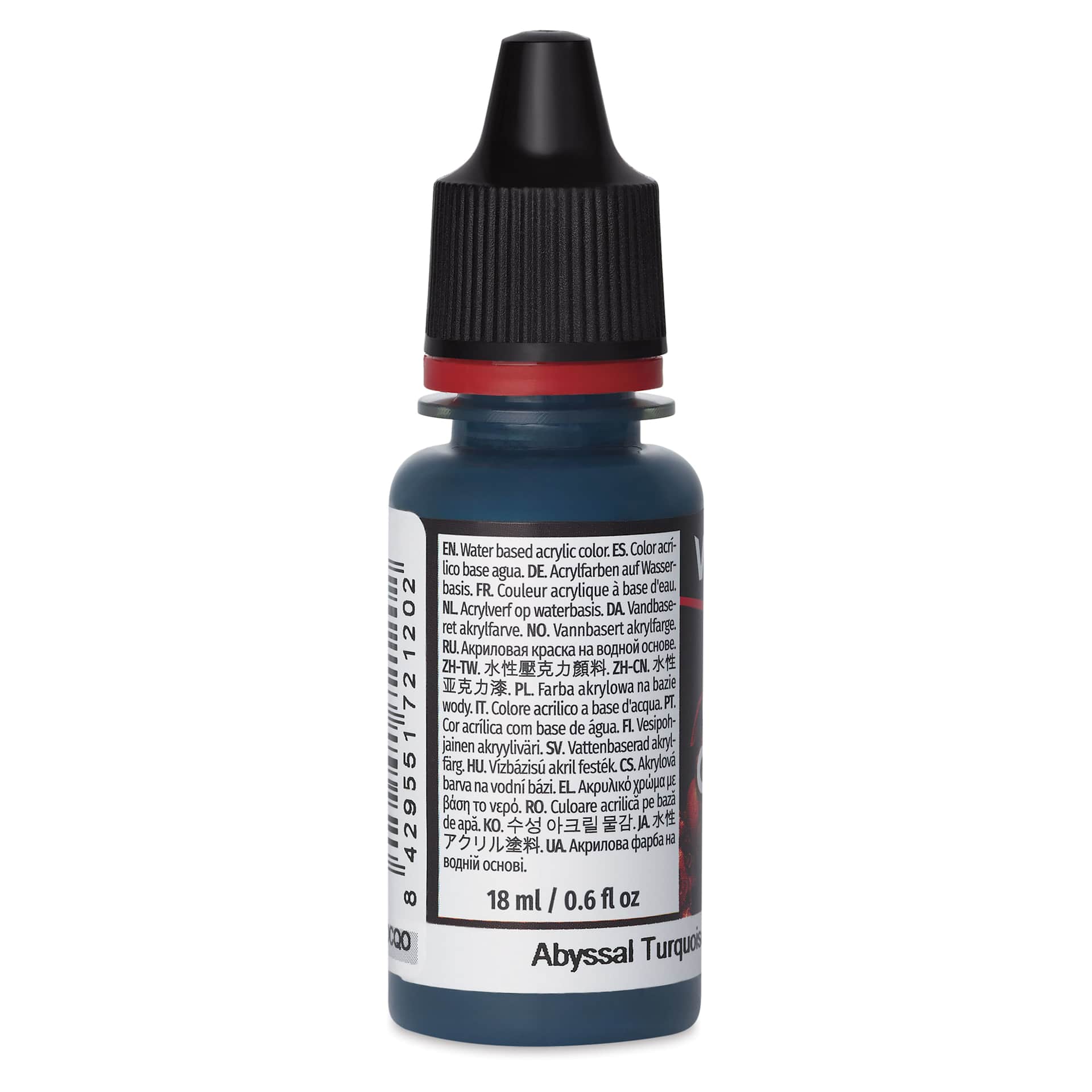 Vallejo Game Color Acrylic Paint - Abyssal Turquoise, 18 ml - side