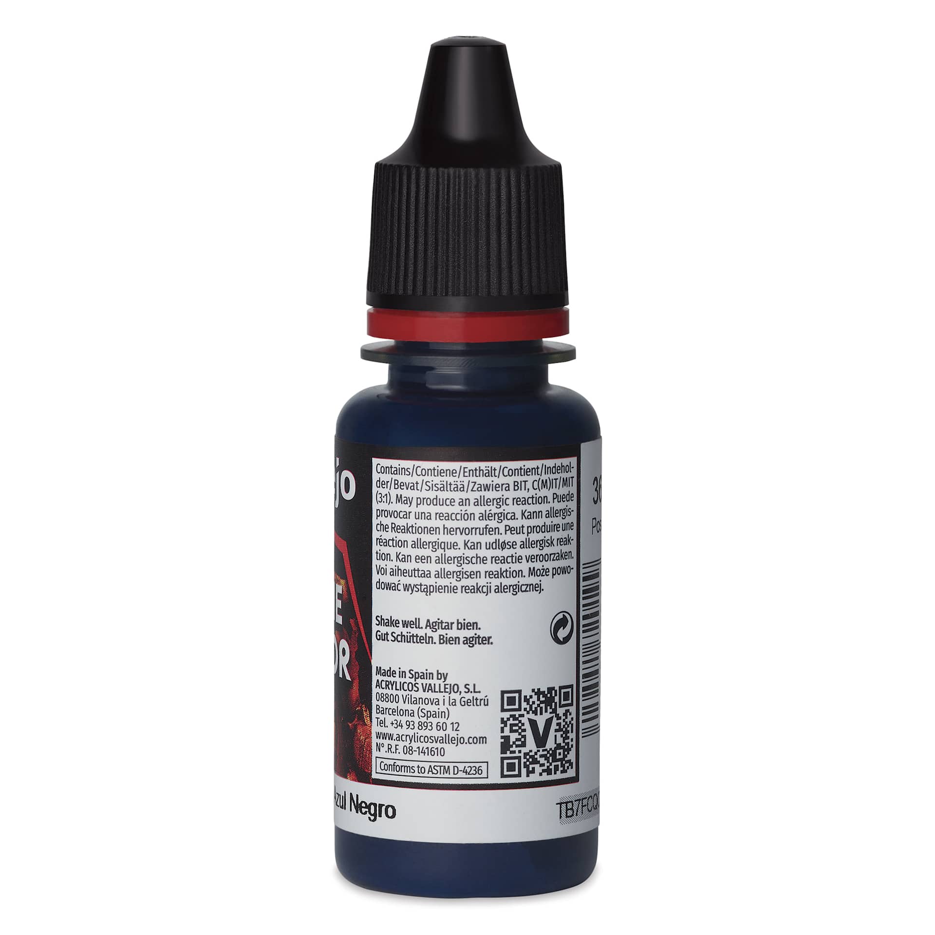 Vallejo Game Color Acrylic Paint - Night Blue, 18 ml - back
