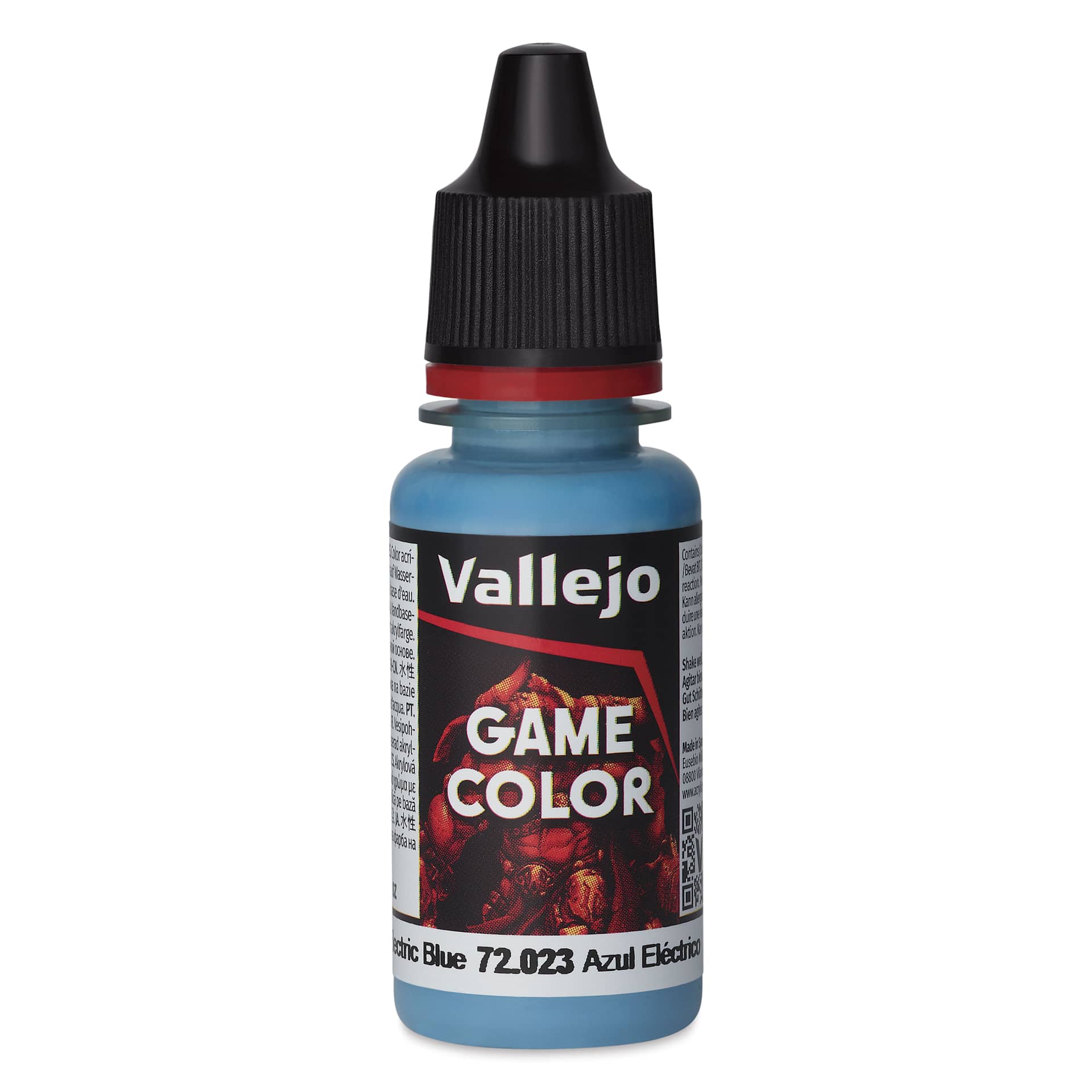 Vallejo Game Color Acrylic Paint - Electric Blue, 18 ml - front