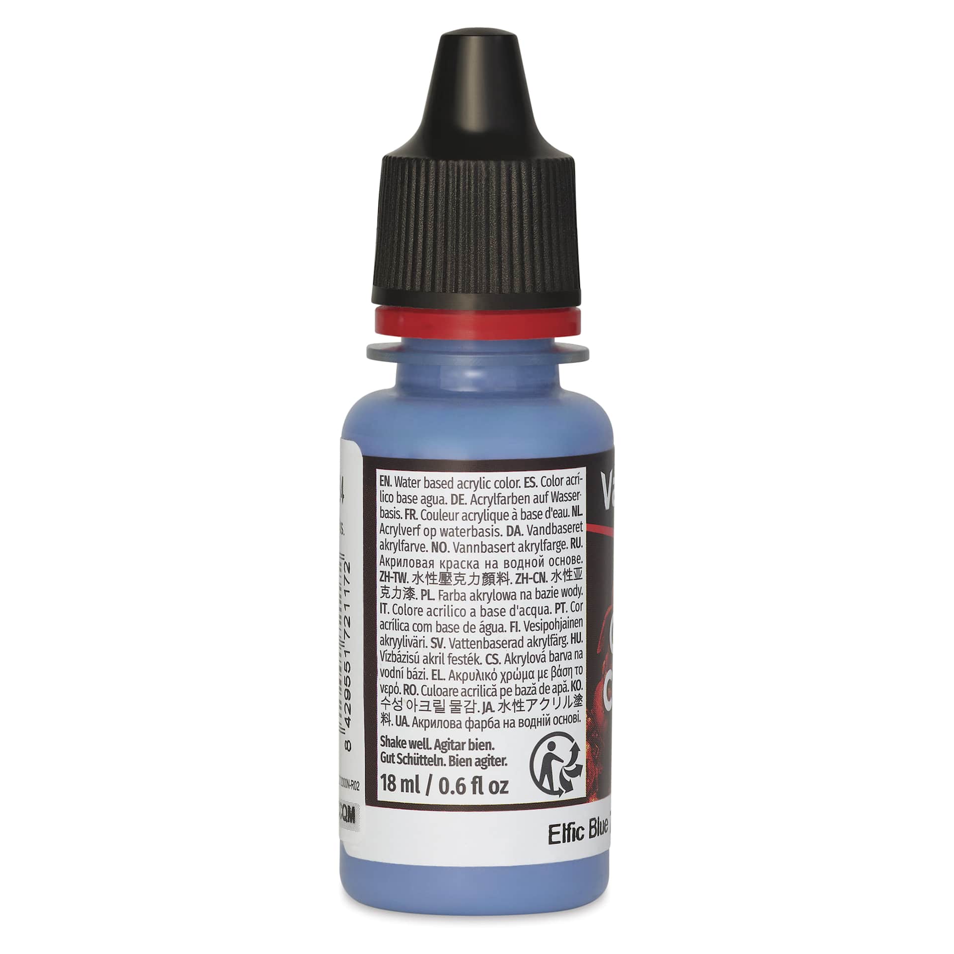 Vallejo Game Color Acrylic Paint - Elfic Blue, 18 ml - side