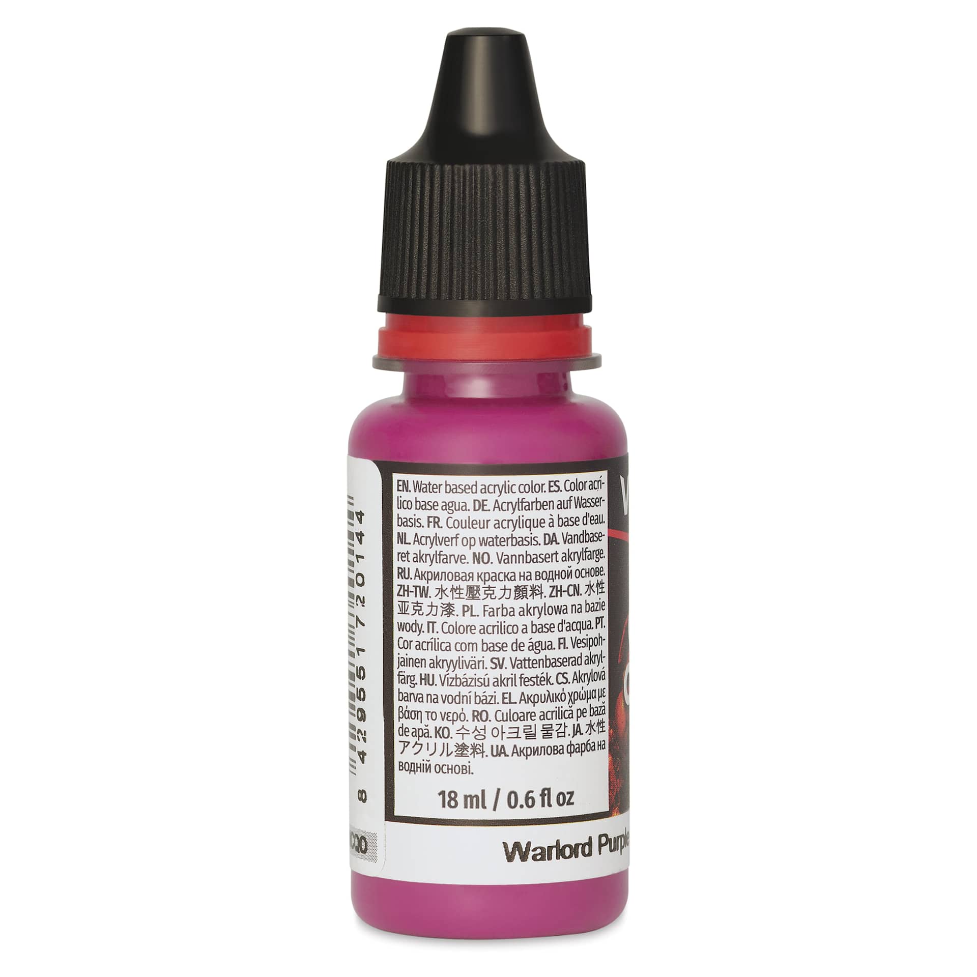 Vallejo Game Color Acrylic Paint - Warlord Purple, 18 ml - side