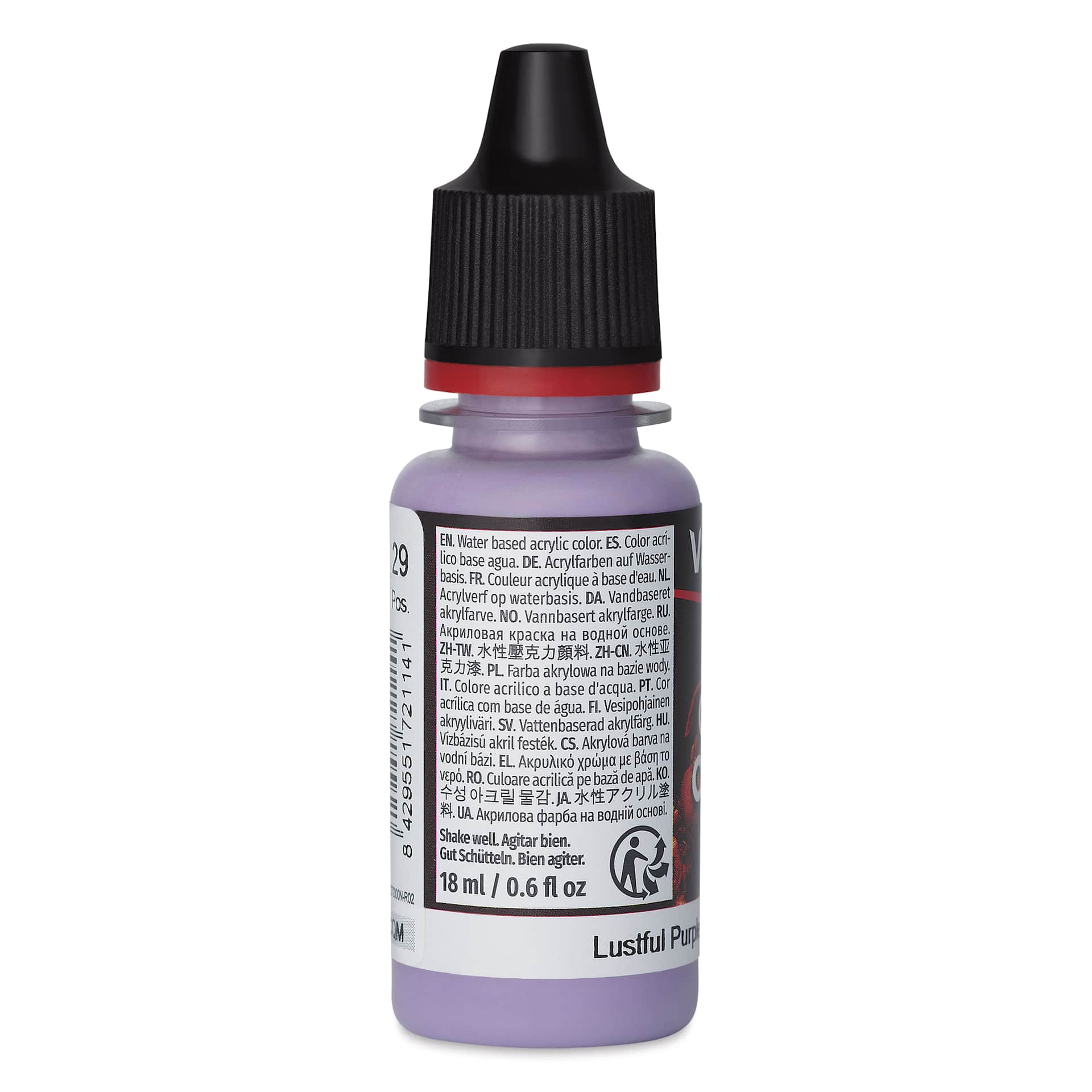 Vallejo Game Color Acrylic Paint - Lustful Purple, 18 ml - side