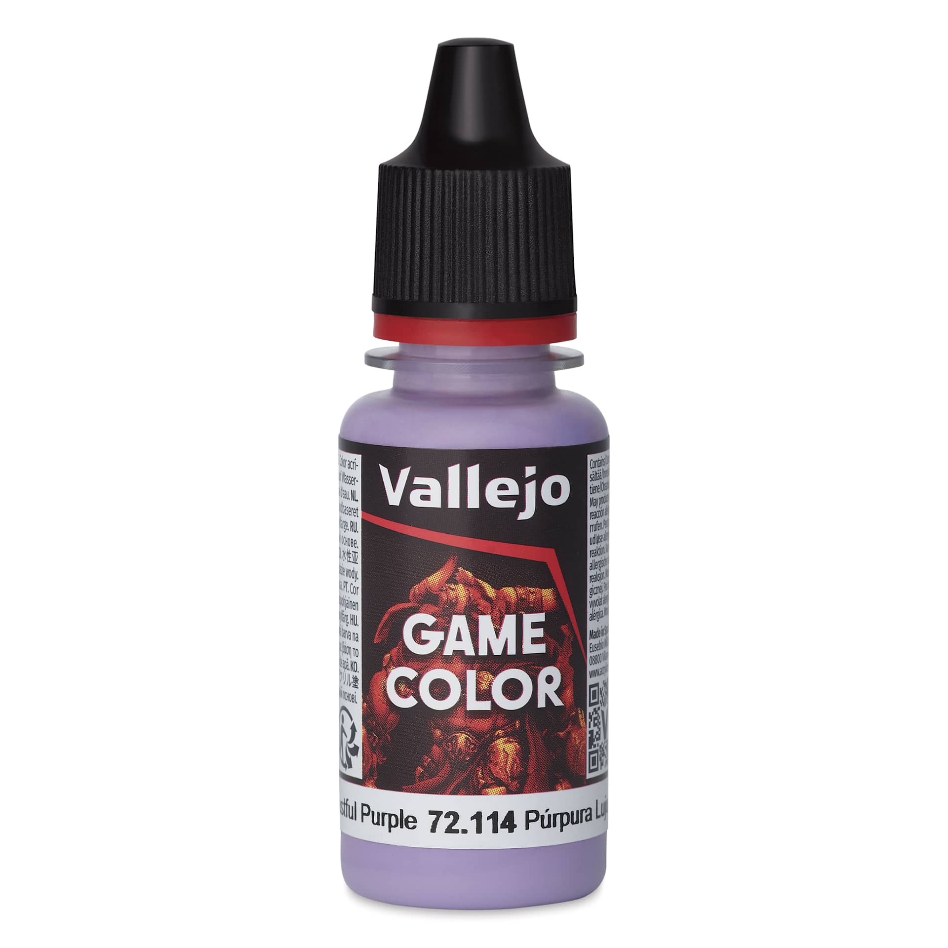 Vallejo Game Color Acrylic Paint - Lustful Purple, 18 ml - front