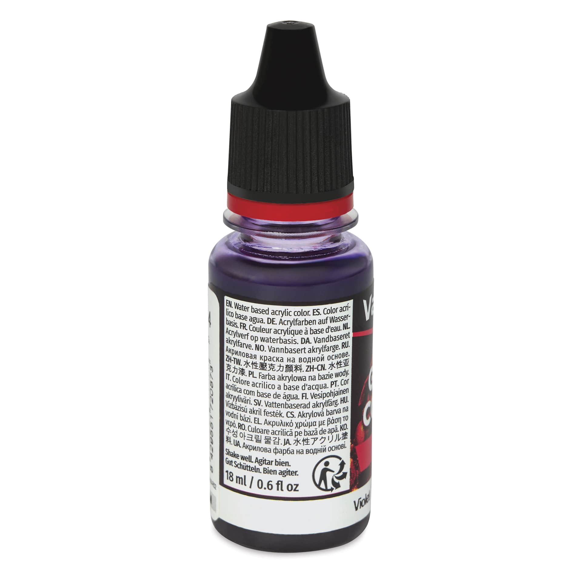 Vallejo Game Color Ink - Violet Ink, 18 ml - back of bottle
