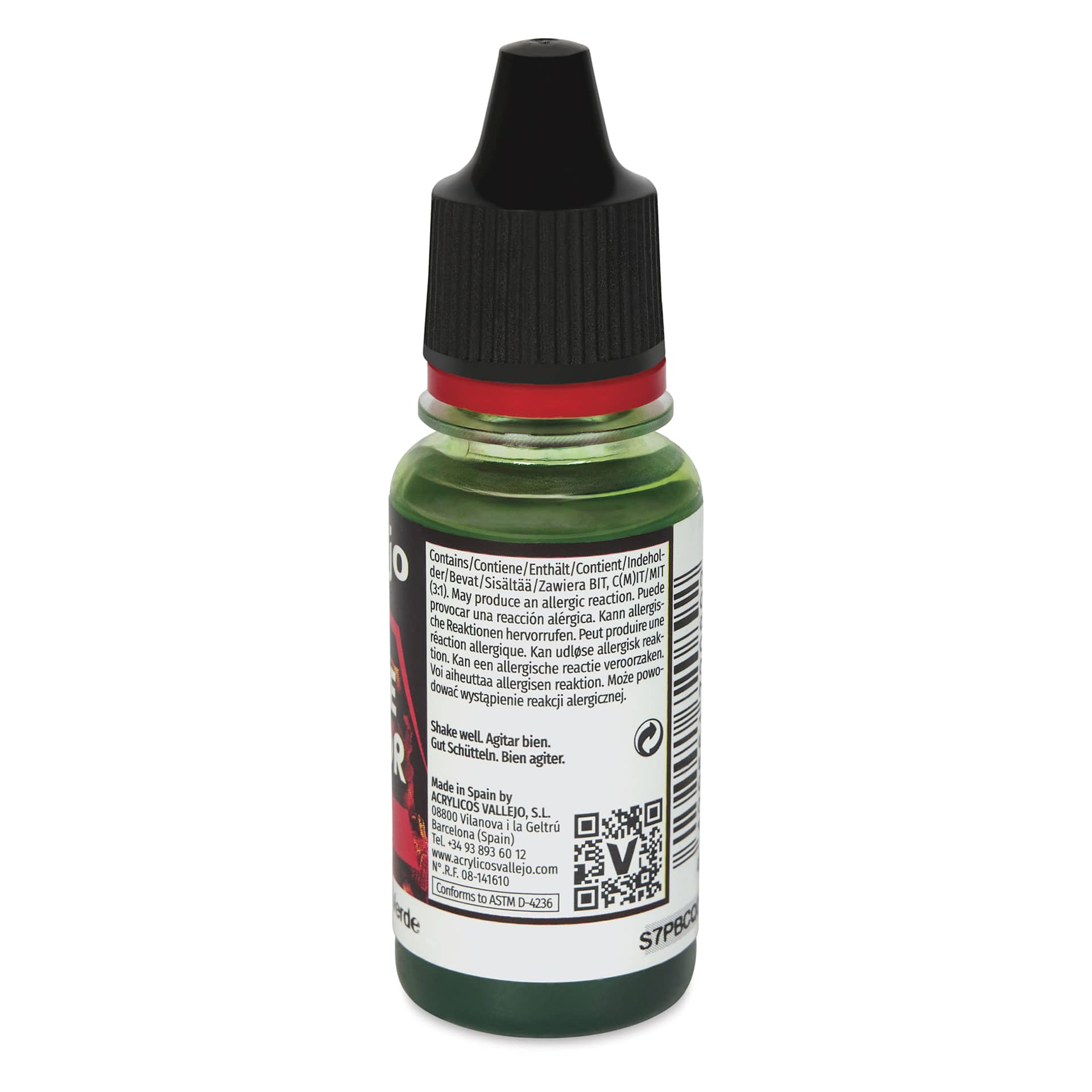 Vallejo Game Color Acrylic Ink - Green, 18 ml - side of bottle