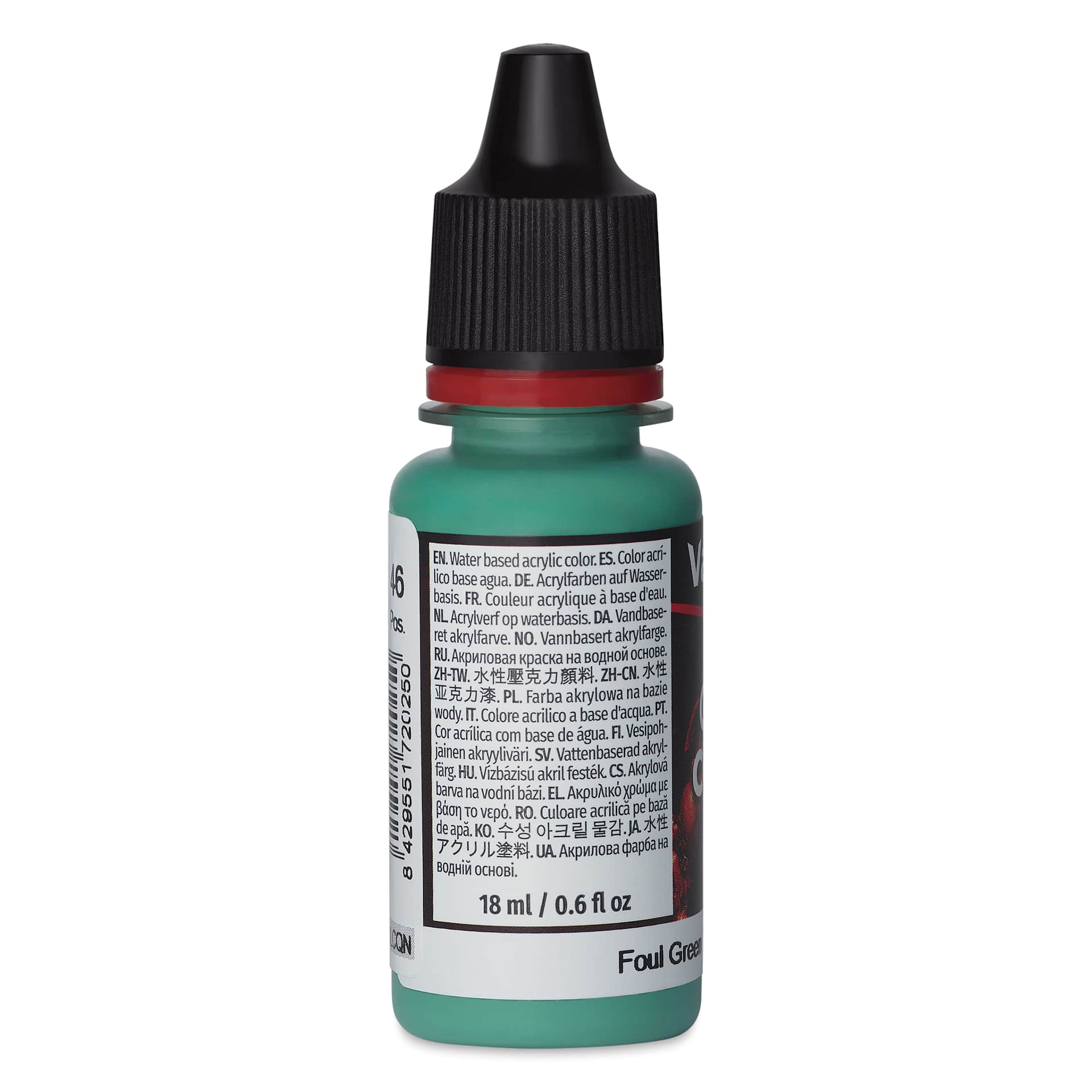 Vallejo Game Color Acrylic Paint - Foul Green, 18 ml - side